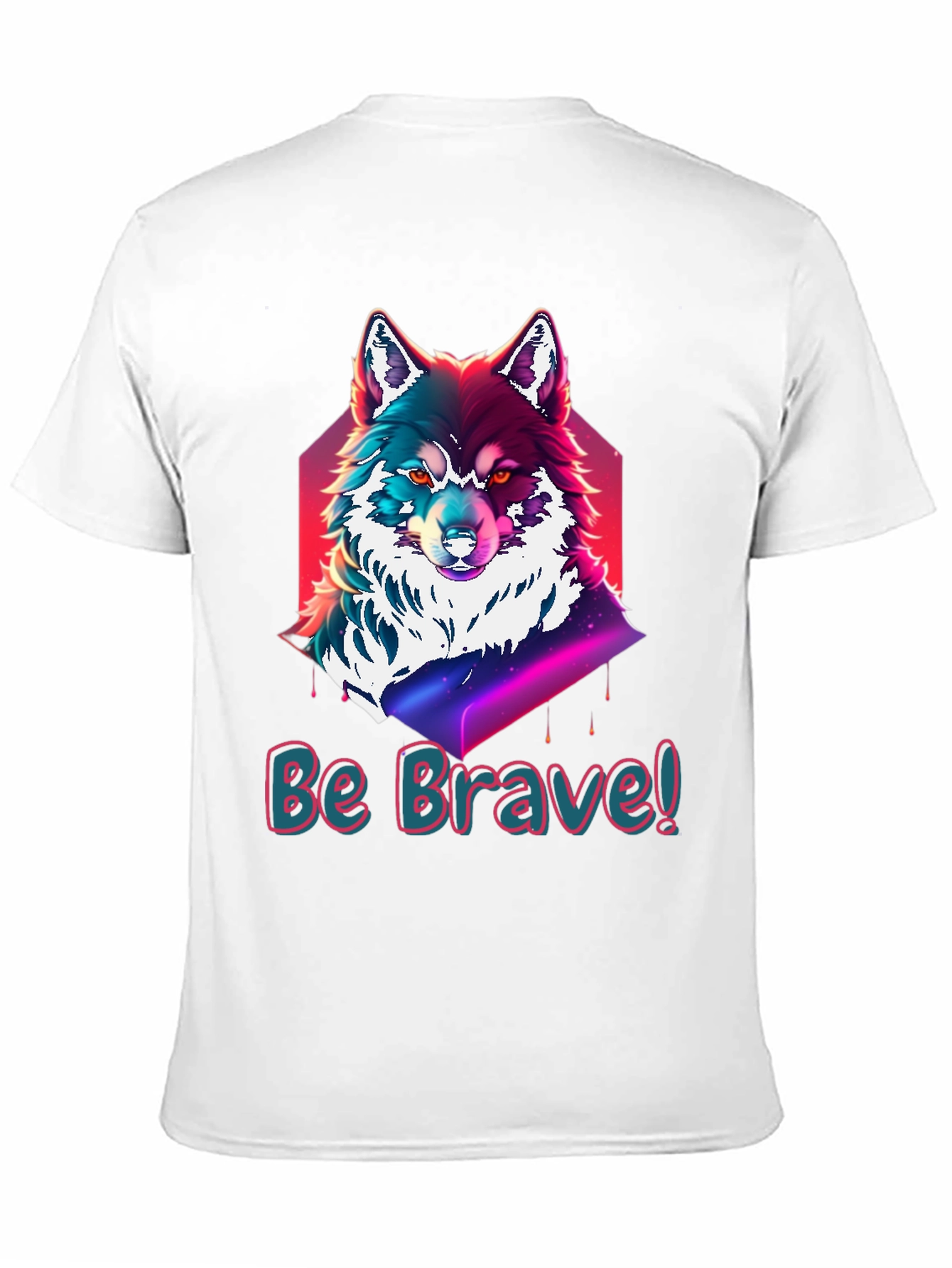 Black Be Brave Wolf Graphic Tee - Soft Cotton Comfort view 11