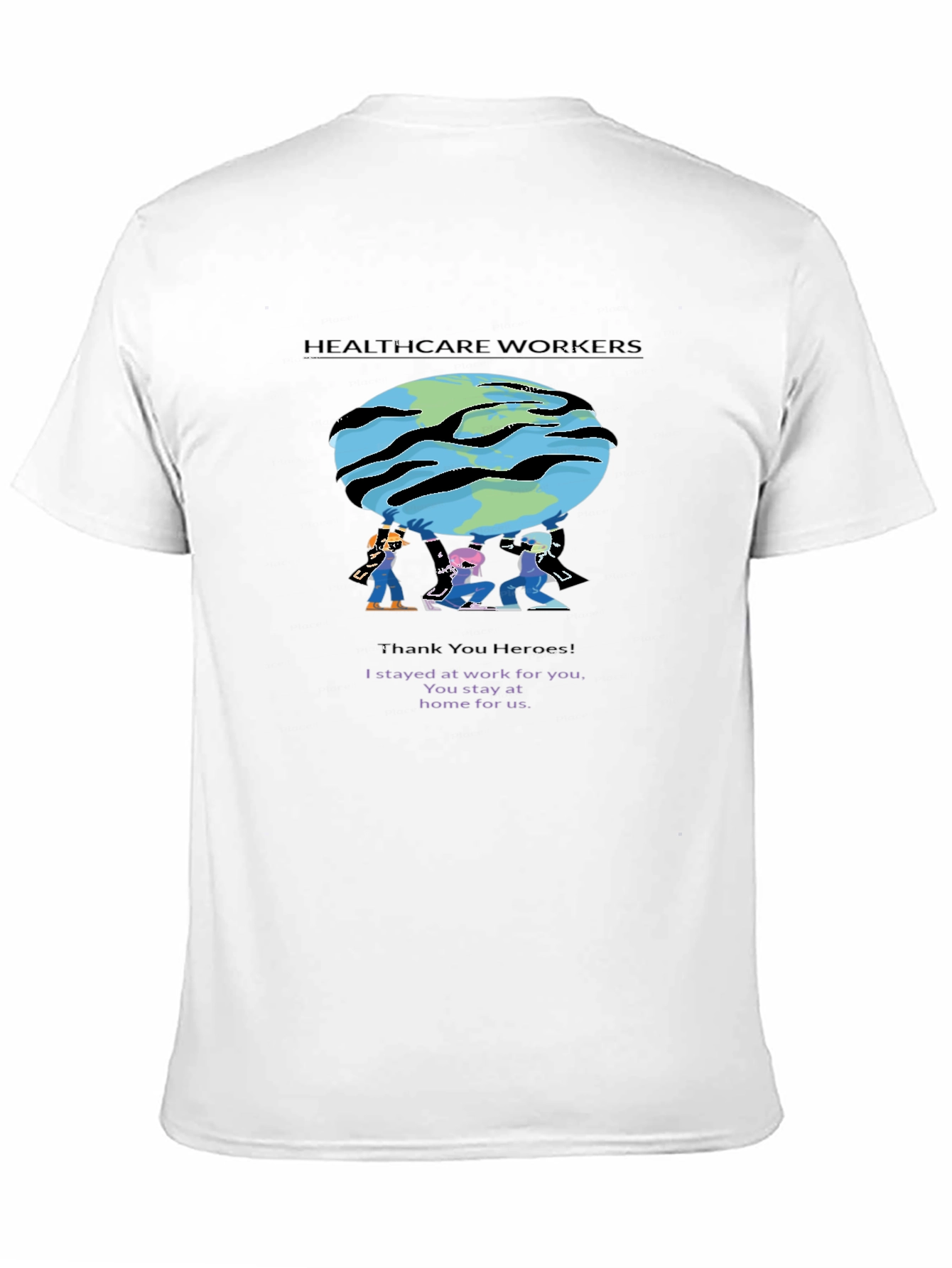 Black Healthcare Workers T-Shirt - Thank You Heroes! view 11