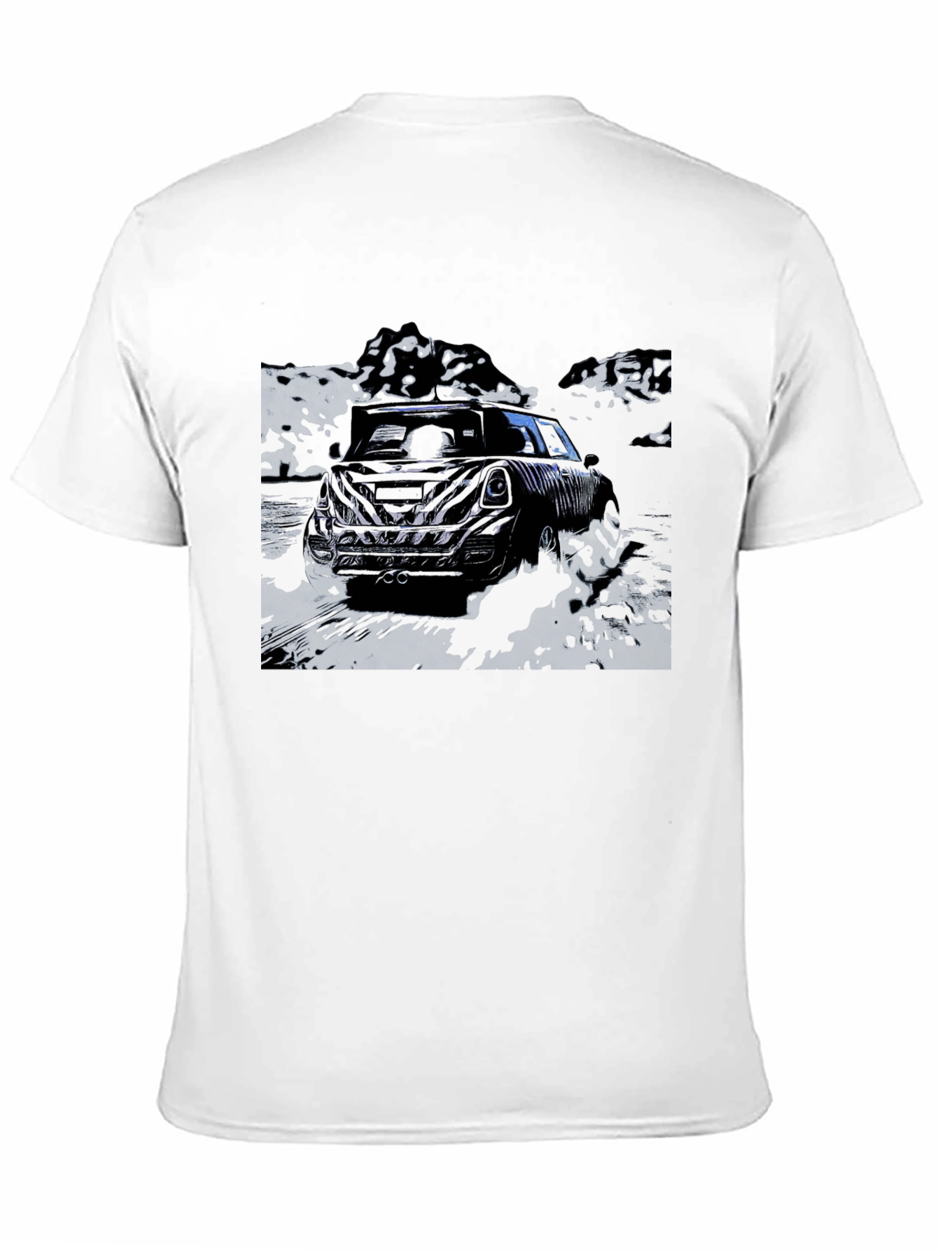 Black Cool Black Car Graphic Tee view 11