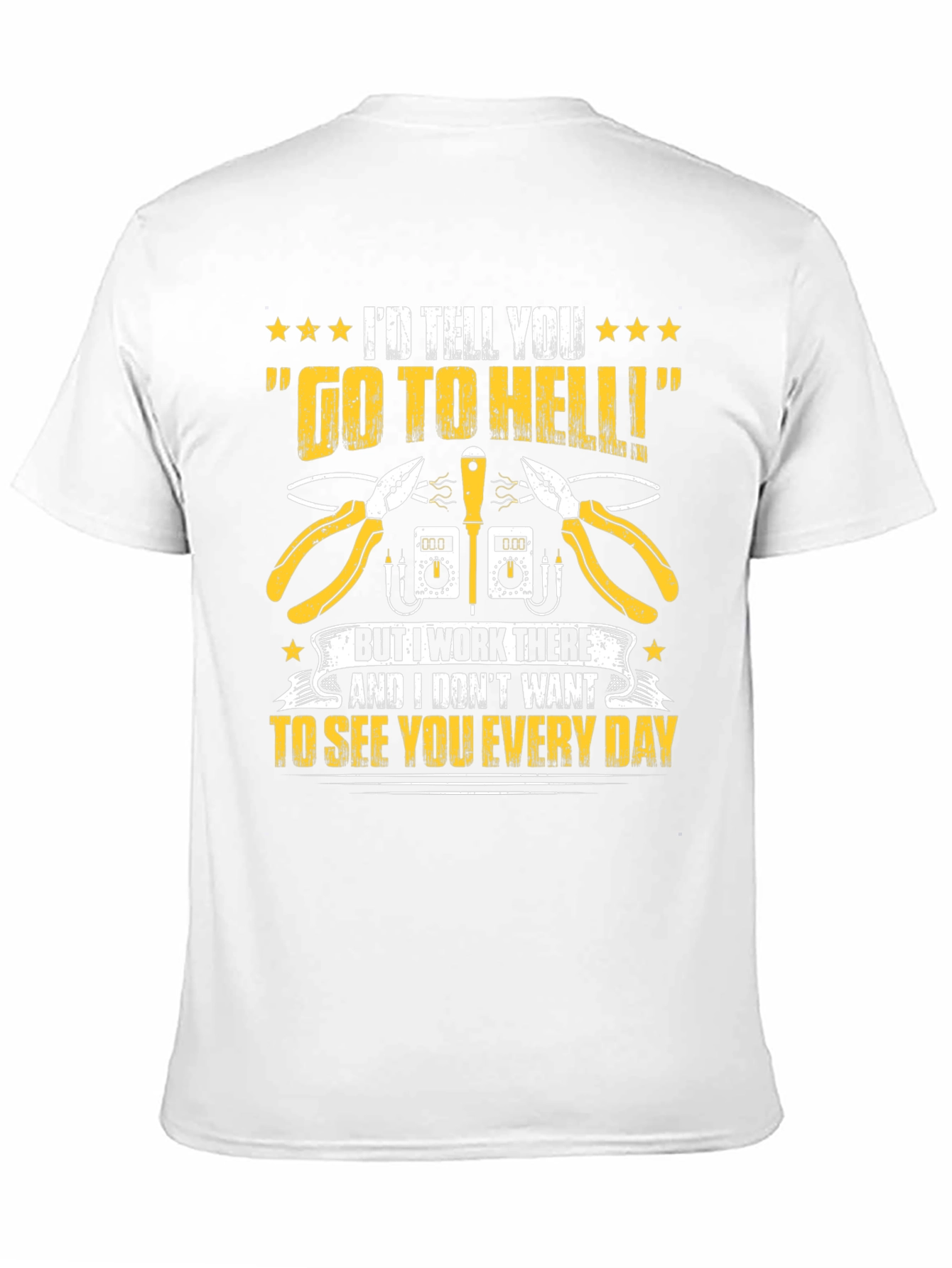 Black Electrician Humor T-Shirt - Go To Hell view 11