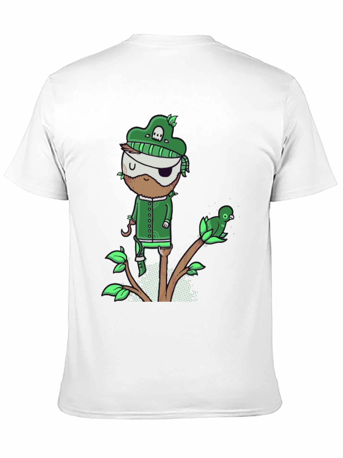 Black Pirate Bird T-Shirt - Unique Graphic Tee view 11