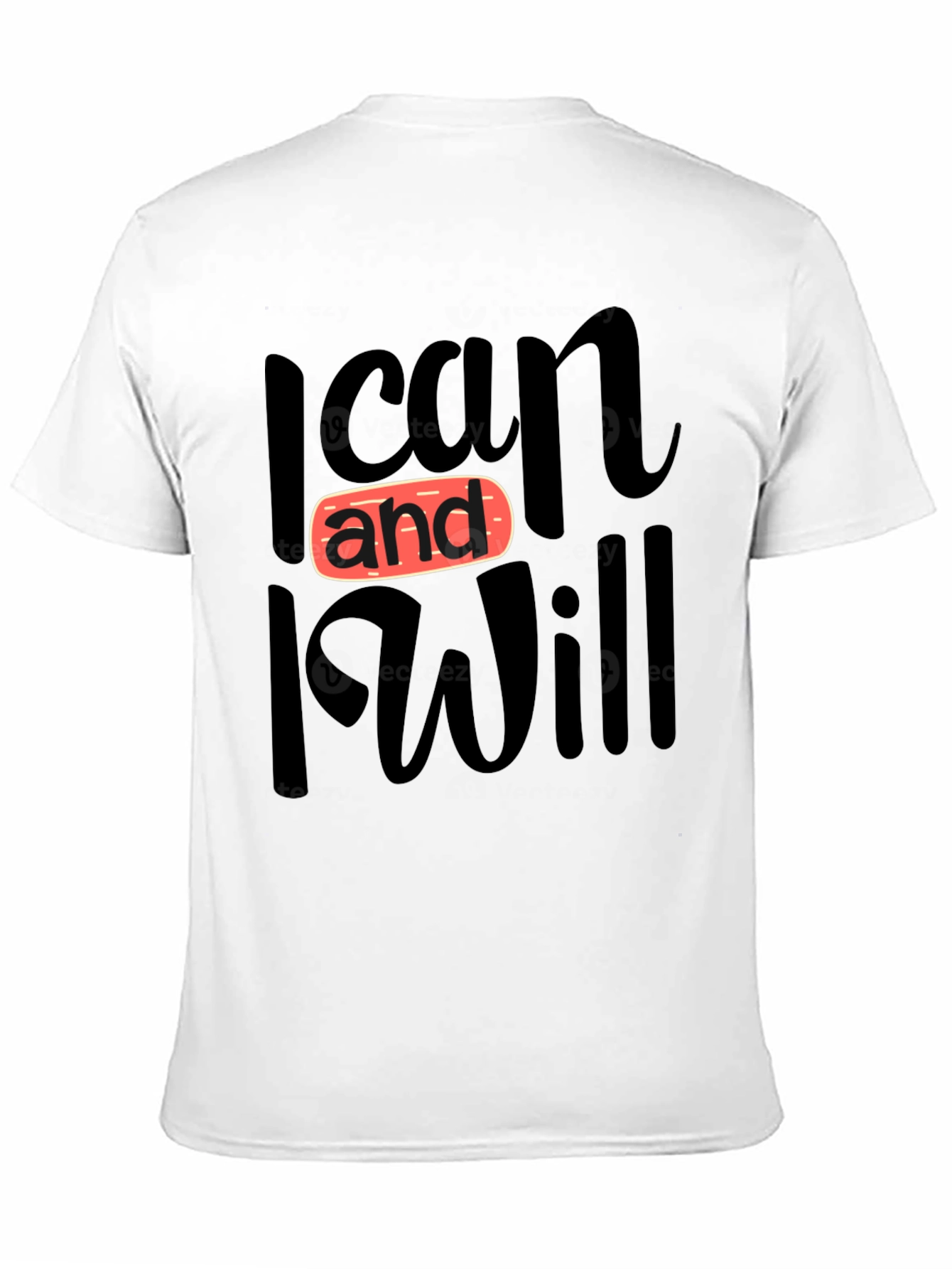 Black I Can and I Will T-Shirt - Black, Graphic Tee view 11