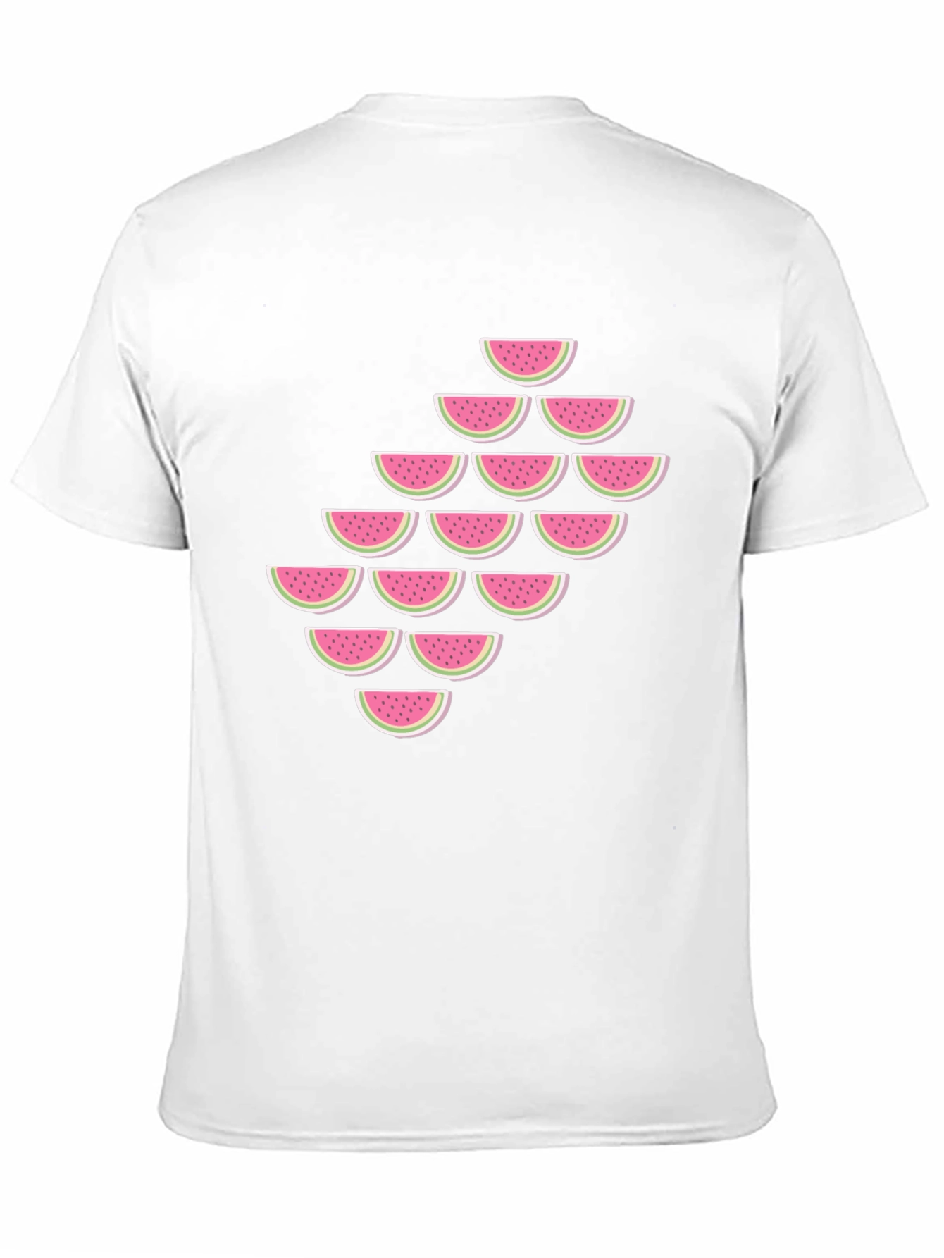 Black Watermelon Slice Pattern T-Shirt view 11