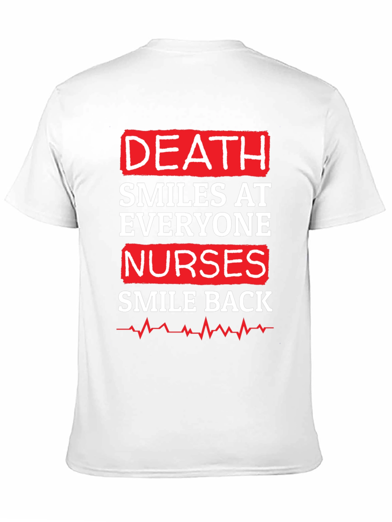 Black Death Smiles At Everyone Nurse Graphic T-Shirt view 11