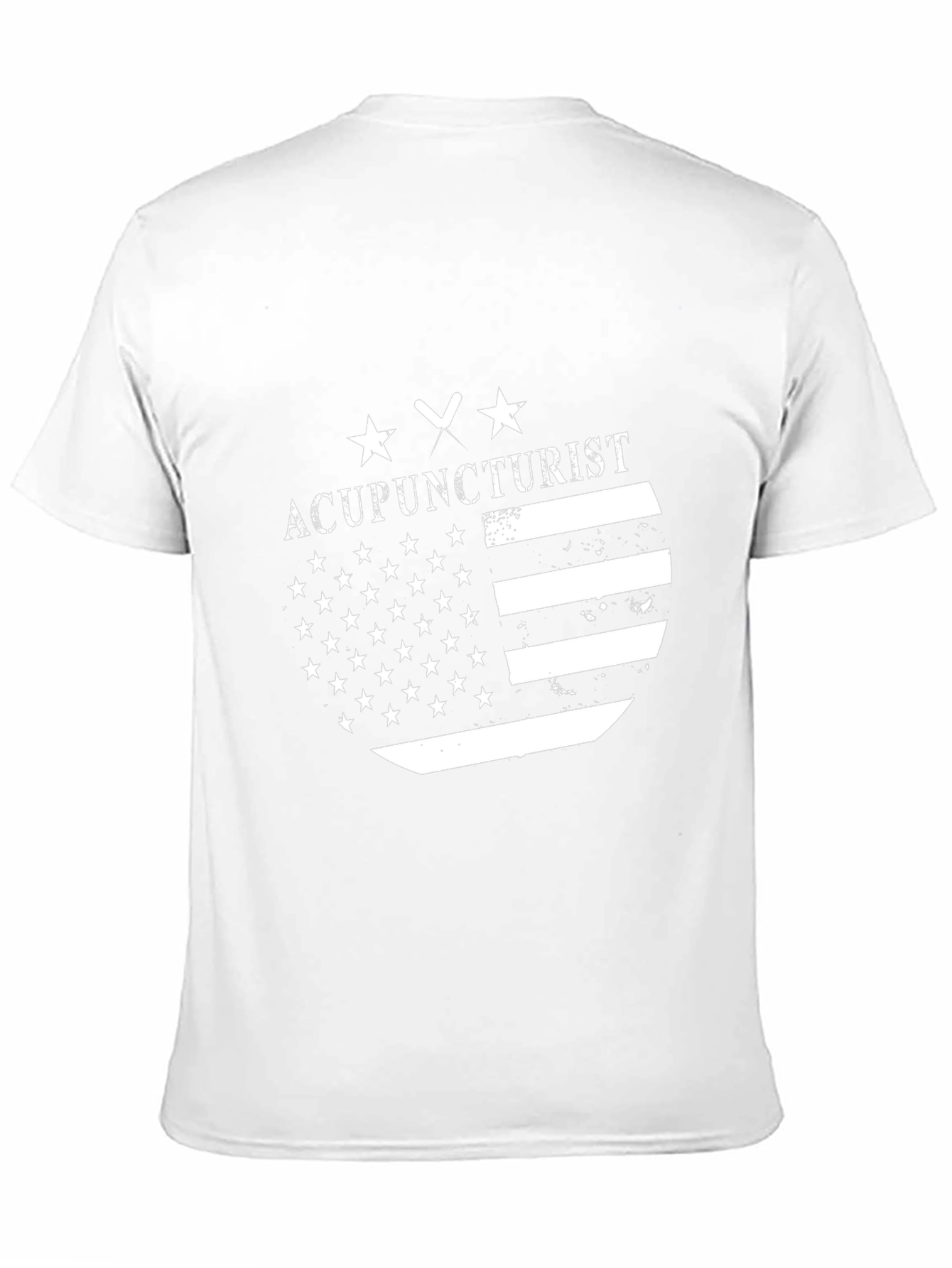 Black Acupuncturist American Flag Black T-Shirt view 11