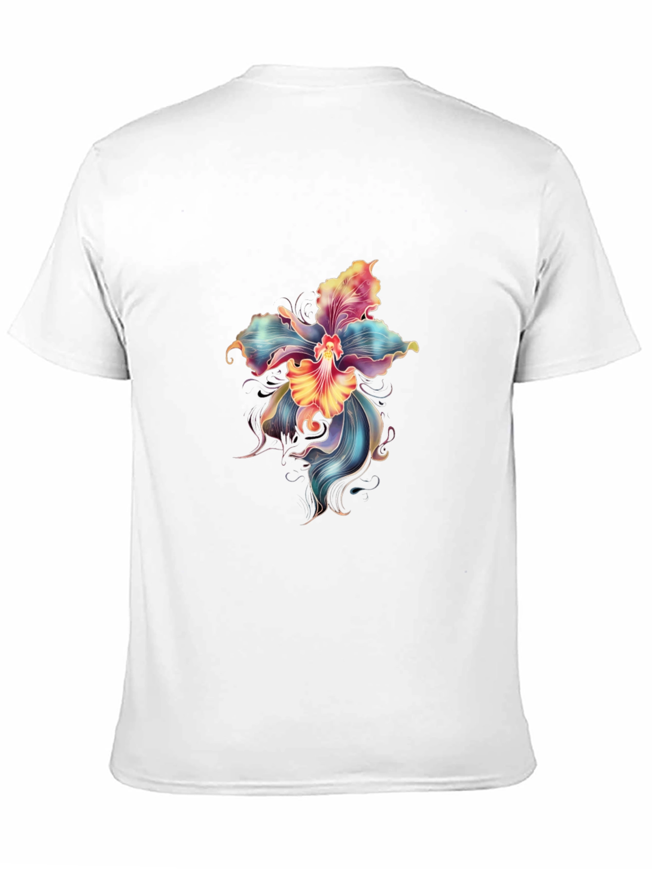 Black Floral Graphic Print Black T-Shirt view 11