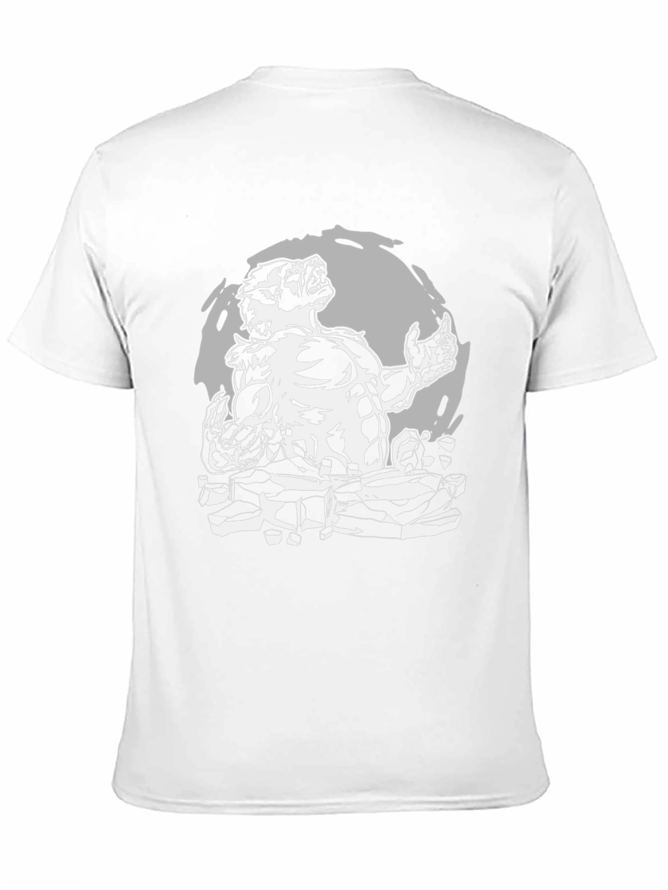 Black Werewolf Graphic T-Shirt - Black Cotton Tee view 11