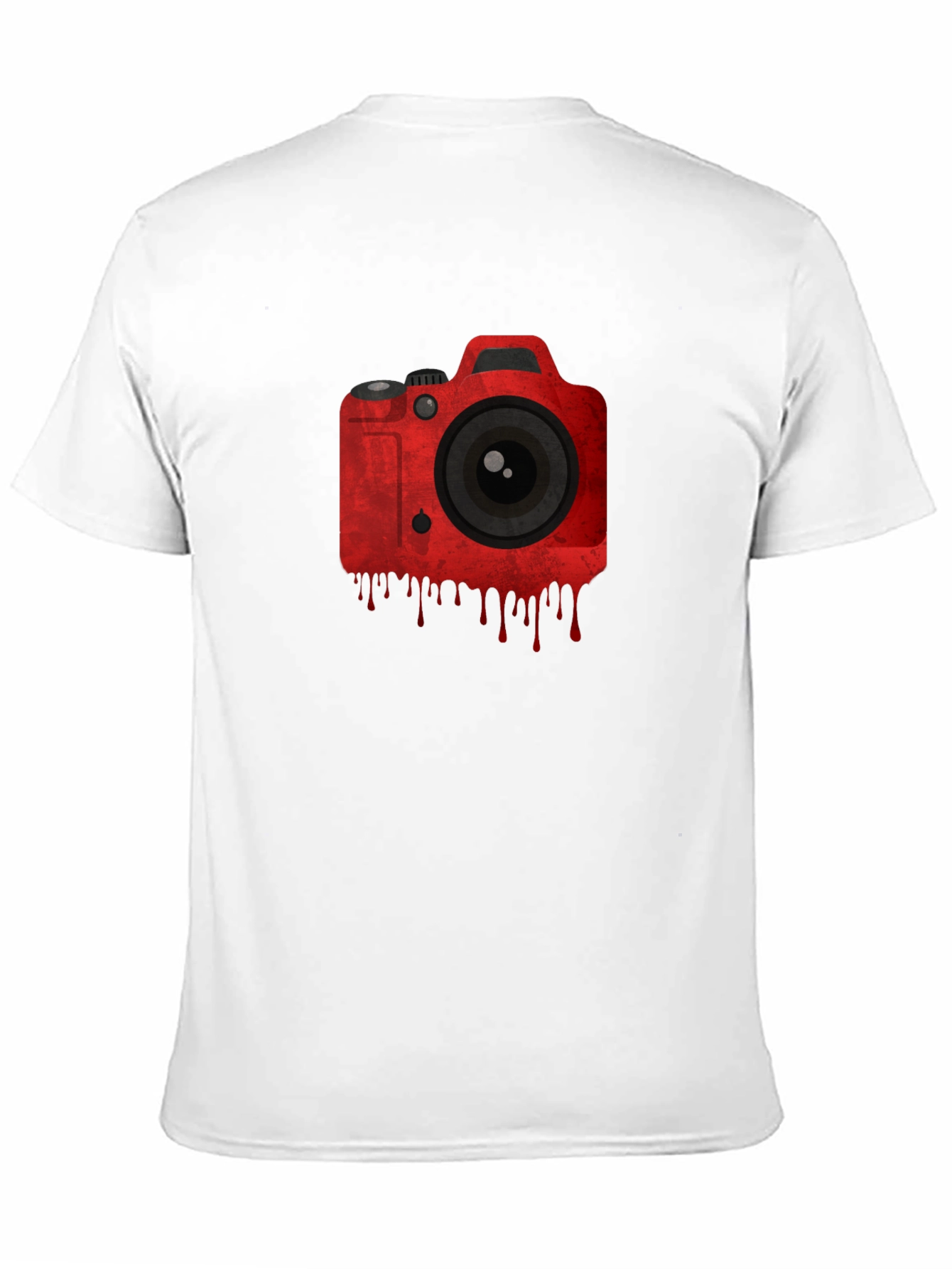 Black Red Camera Graphic Black T-Shirt view 11