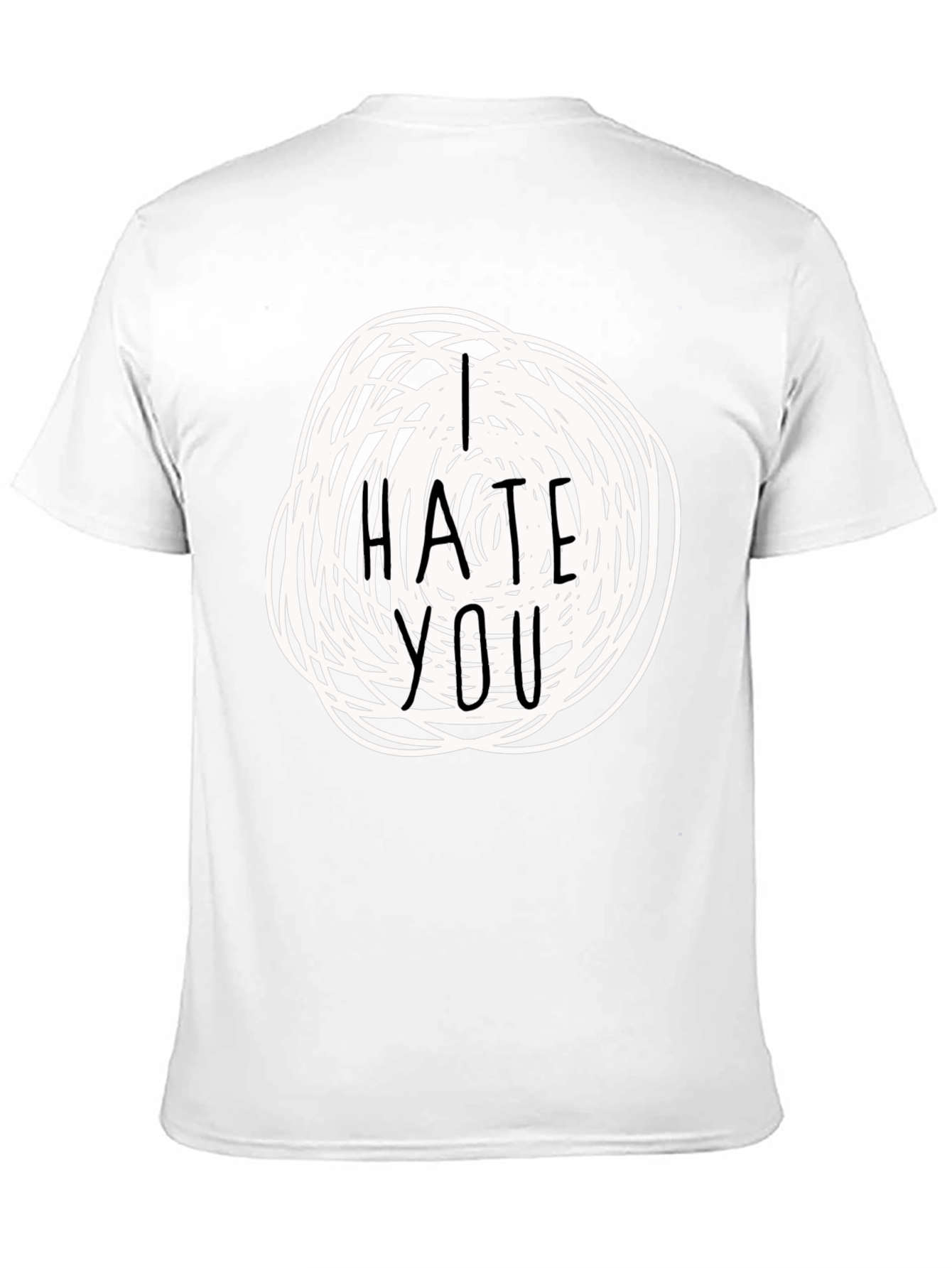 Black I Hate You Graphic Tee - Funny Sarcastic T-Shirt view 11