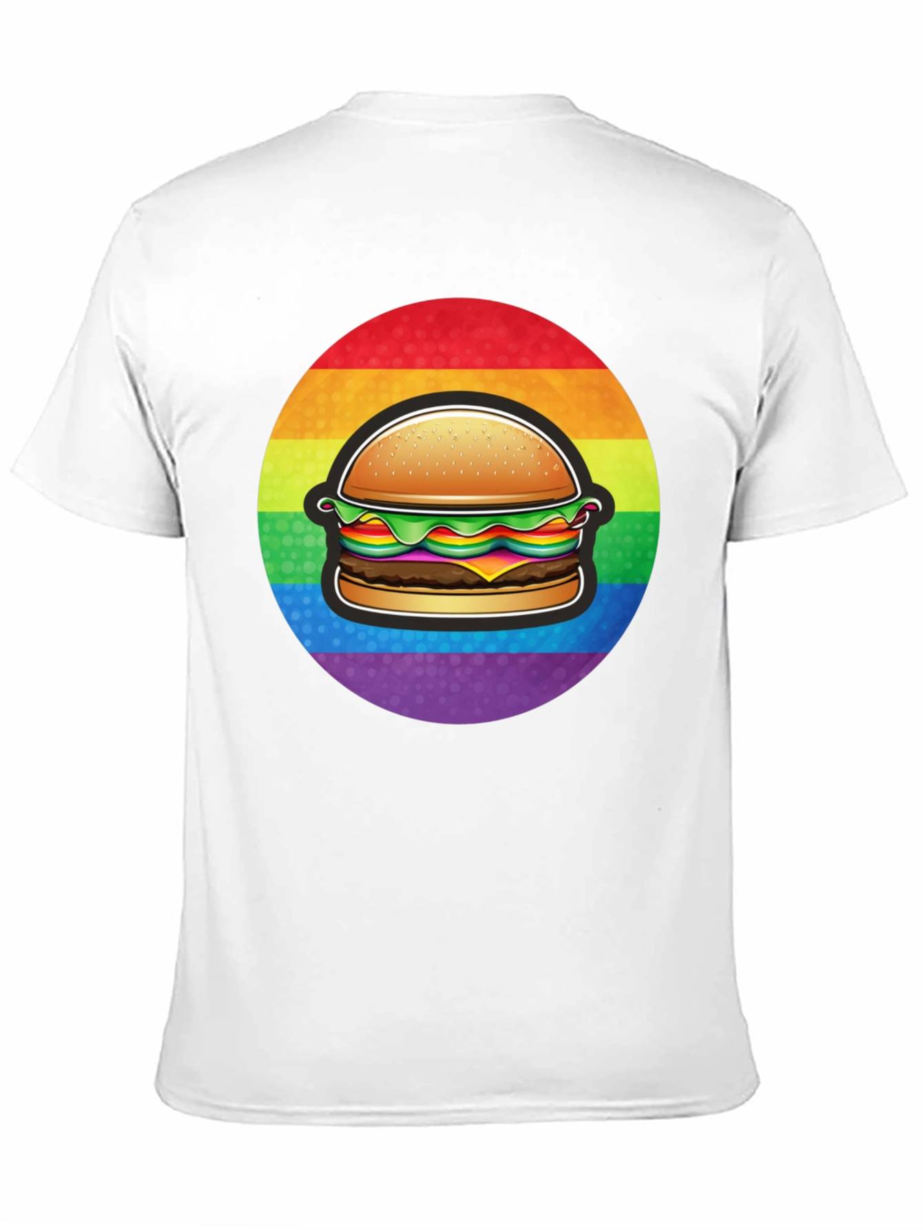 Black Rainbow Burger Graphic Tee - Pride Apparel view 11