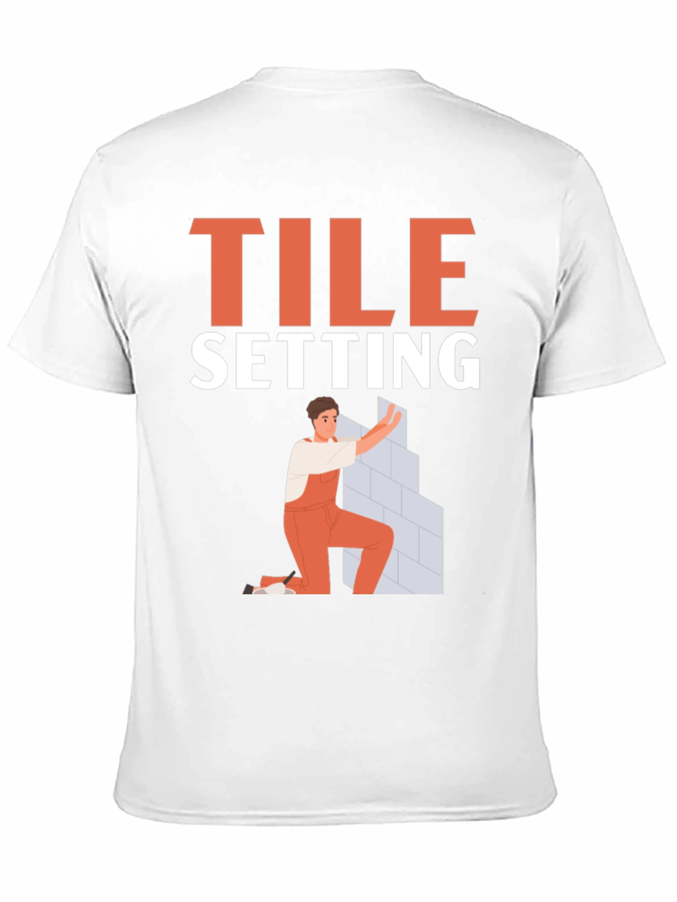 Black Tile Setter T-Shirt - Construction Worker Gift view 11