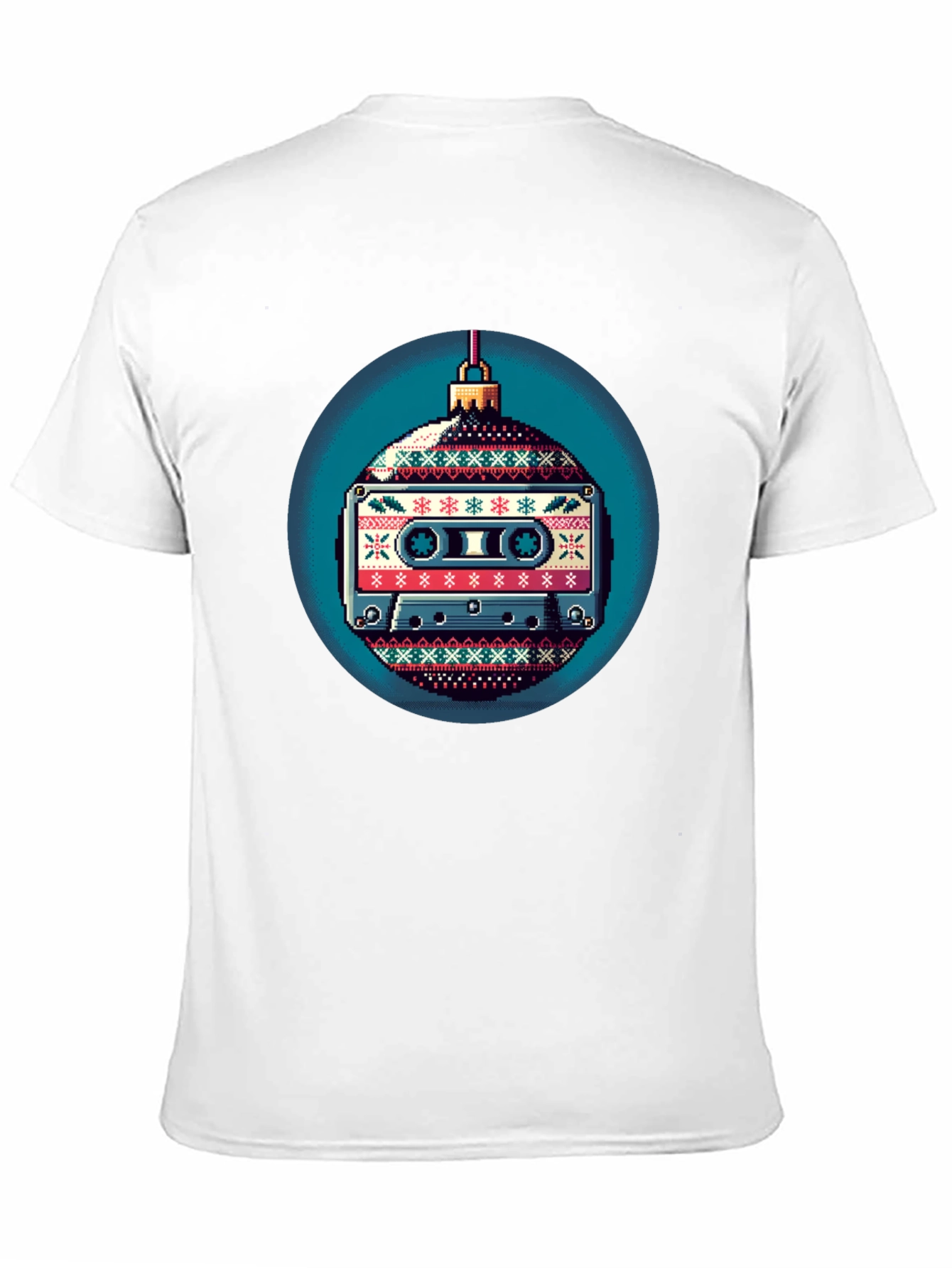 Black Retro Cassette Ornament Graphic T-Shirt view 11