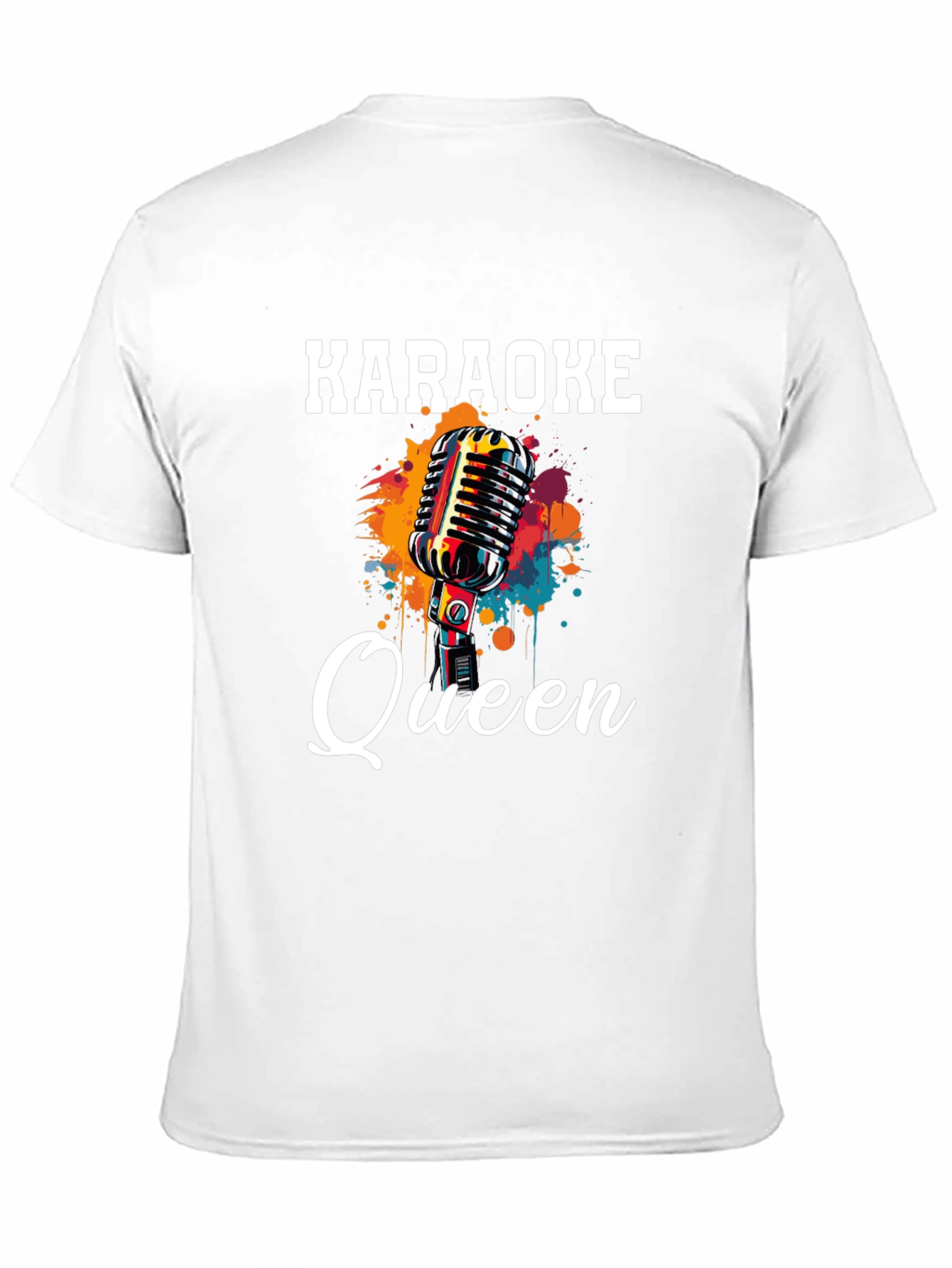 Black Karaoke Queen Black Graphic T-Shirt view 11