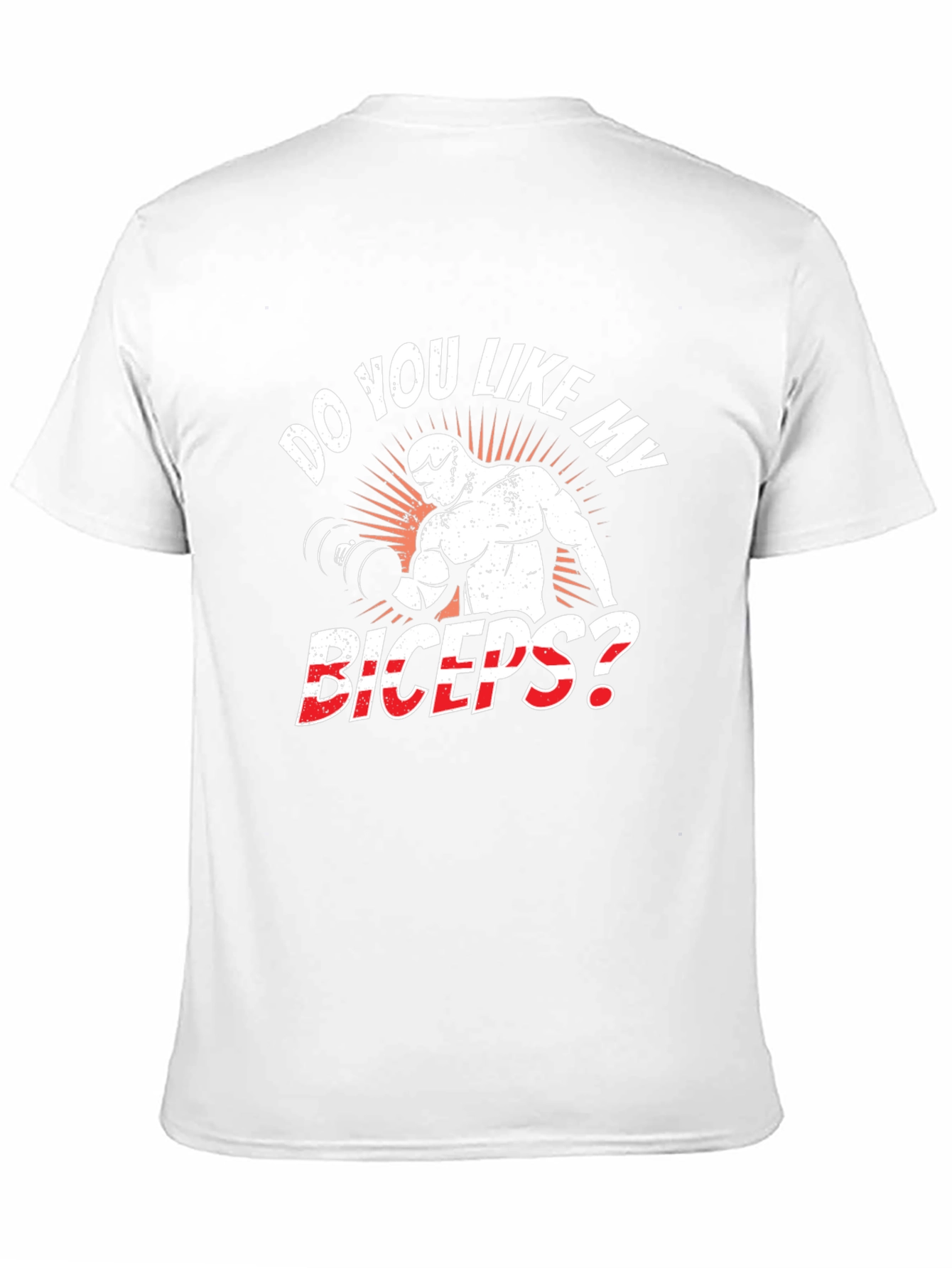 Black Do You Like My Biceps? Black Graphic T-Shirt view 11