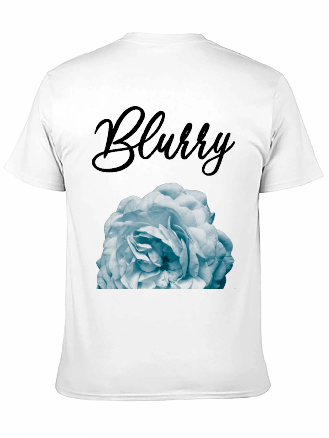Black Blurry Rose Graphic T-Shirt - Stylish Men's Tee view 11