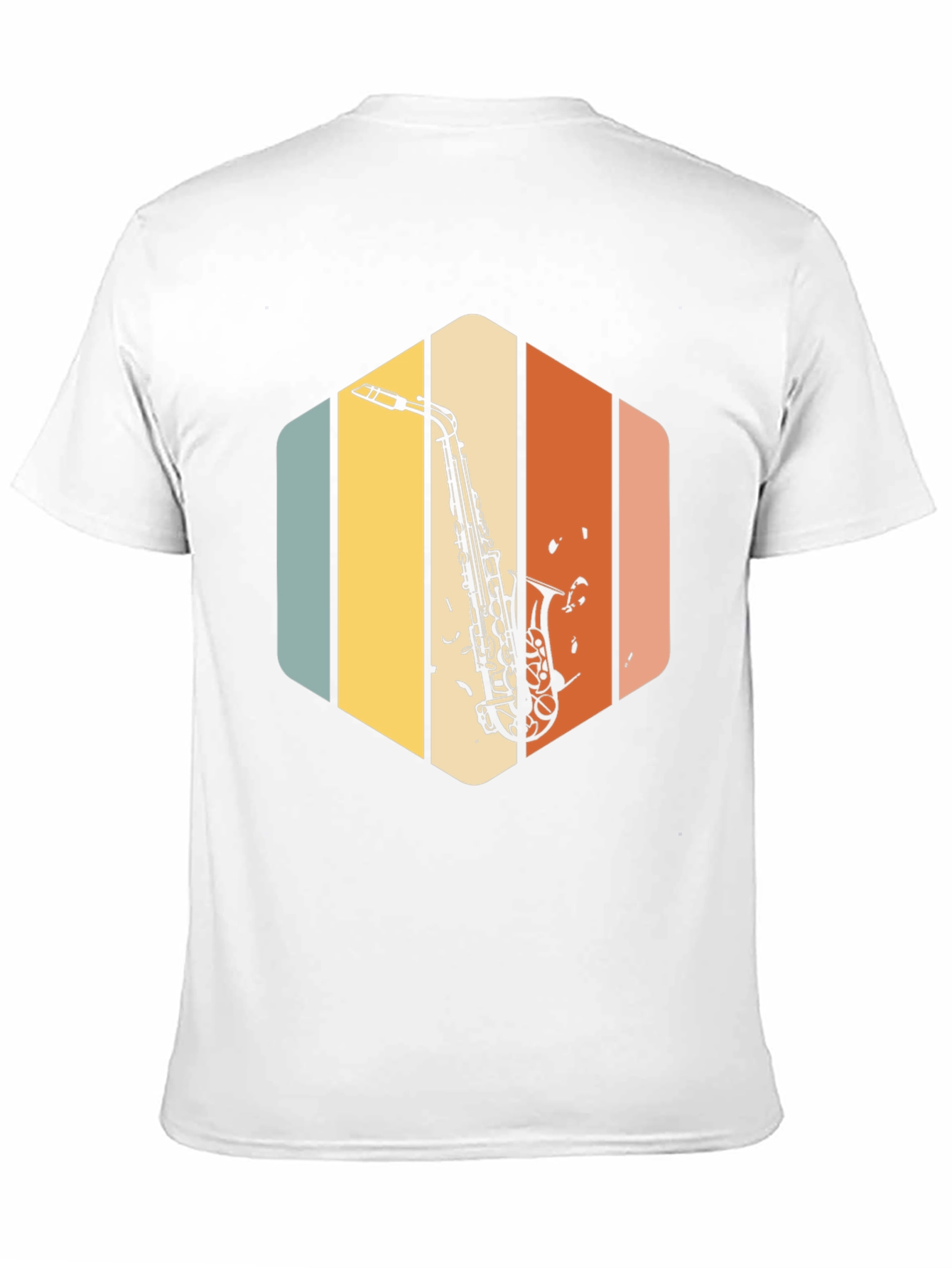 Black Retro Saxophone T-Shirt - Vintage Style Music Tee view 11