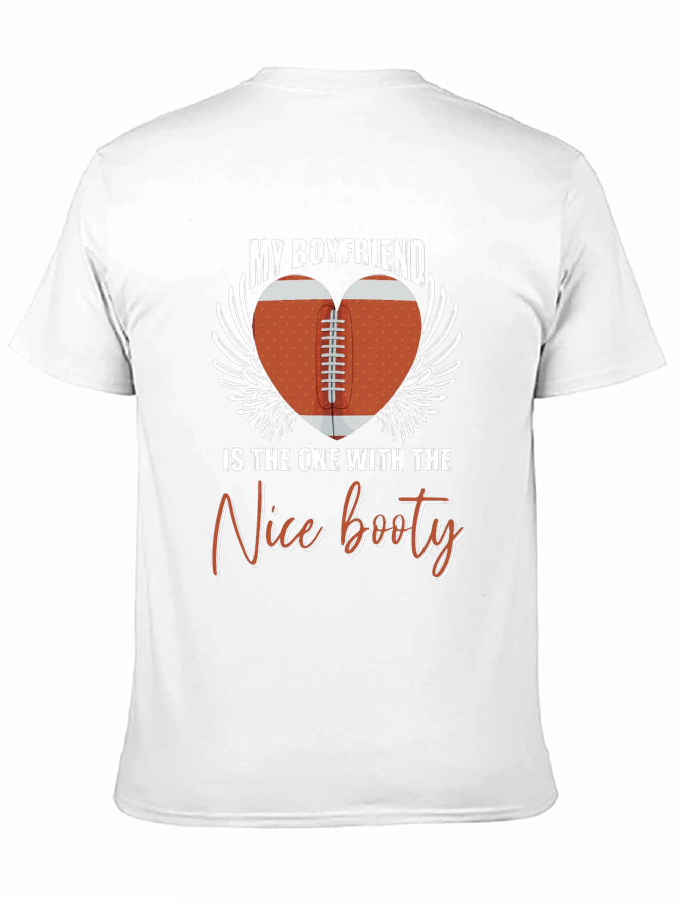Black Boyfriend Nice Booty Football Heart Tee view 11