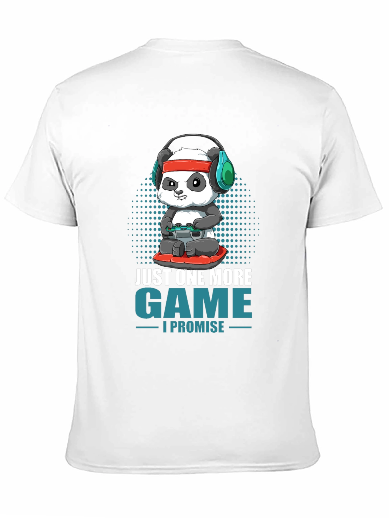 Black Gamer Panda T-Shirt - Just One More Game view 11