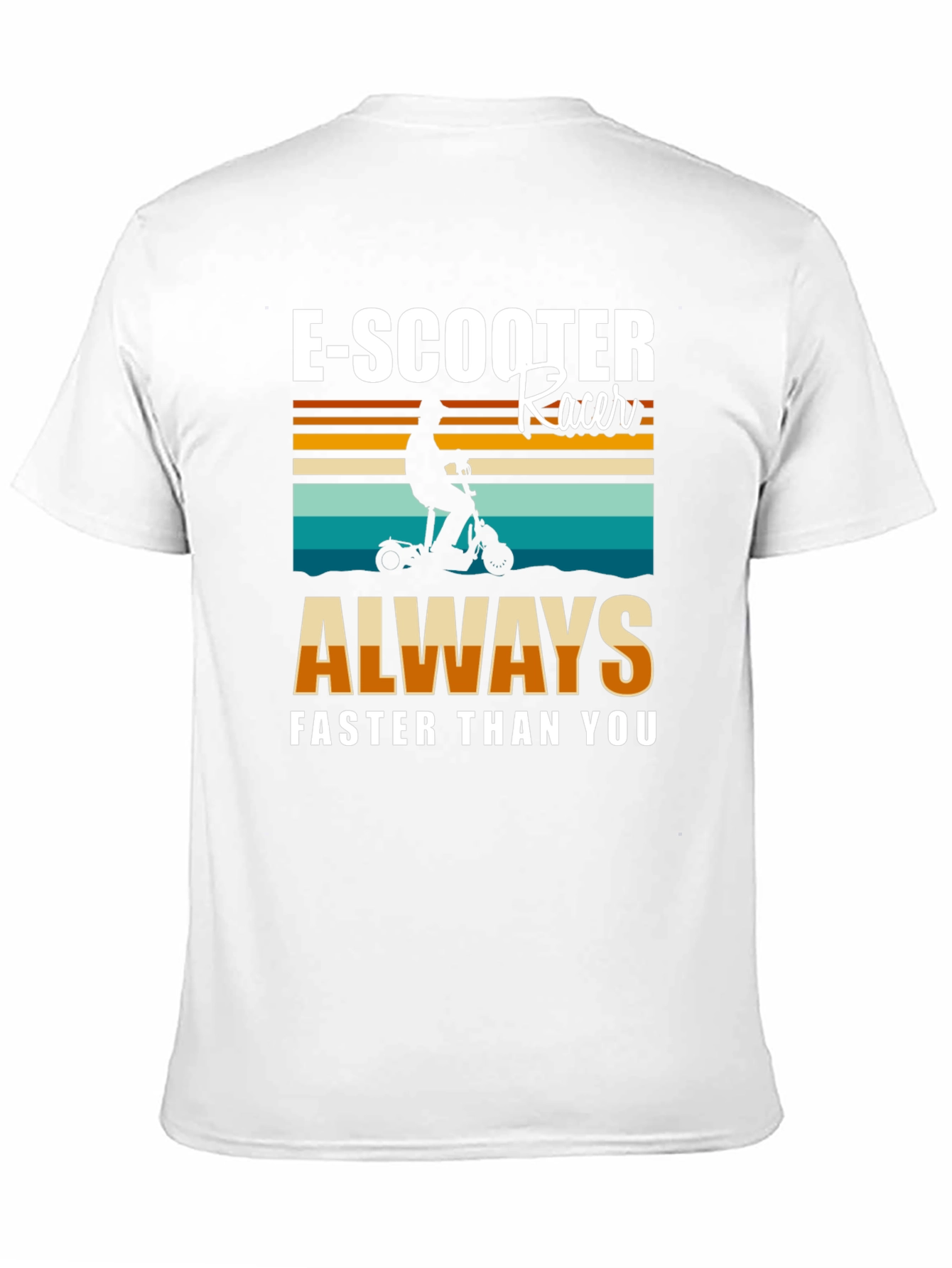 Black E-Scooter Racer Graphic T-Shirt - Always Faster Than You! view 11