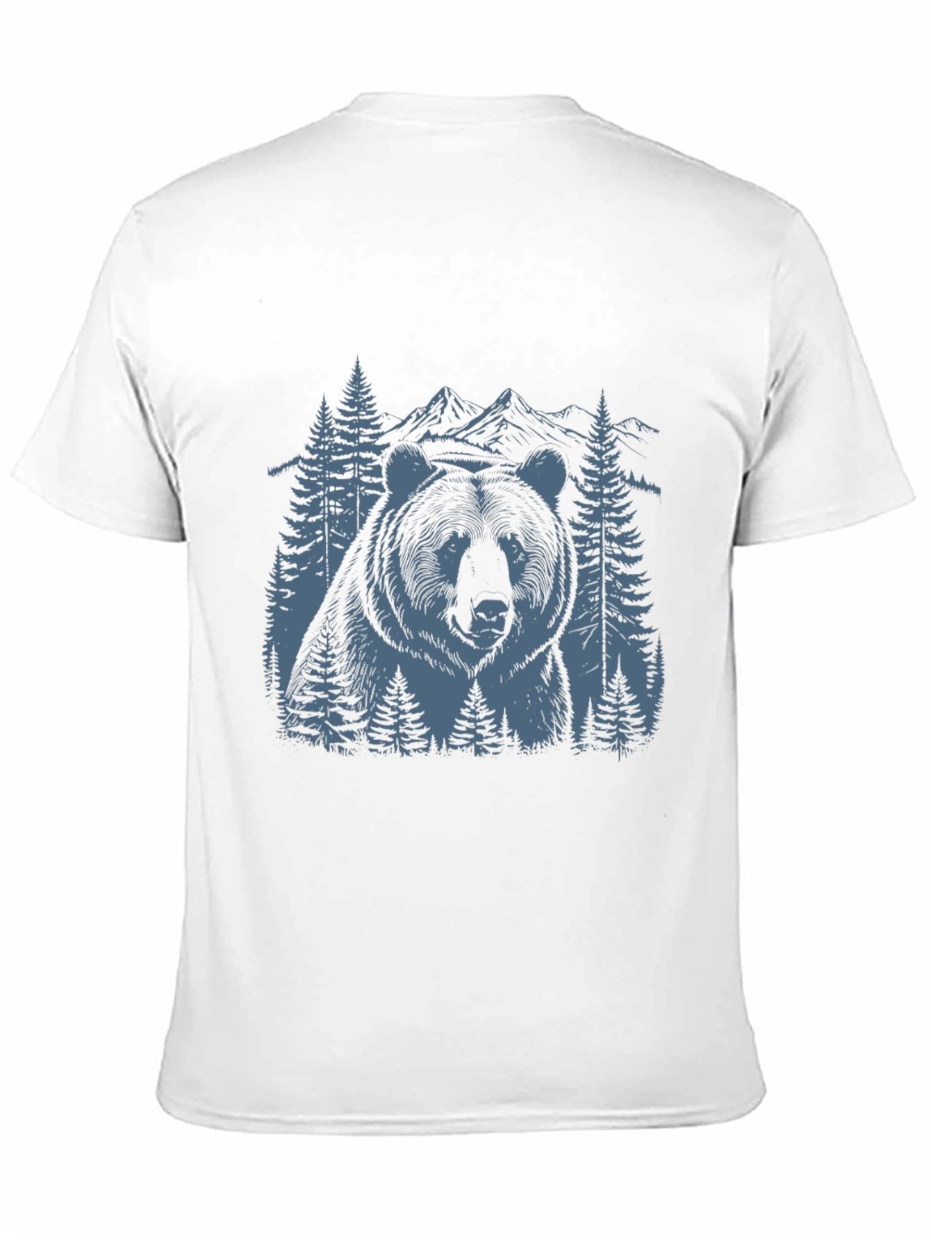 Black Bear Mountain Graphic Tee - Nature Inspired Black T-Shirt view 11