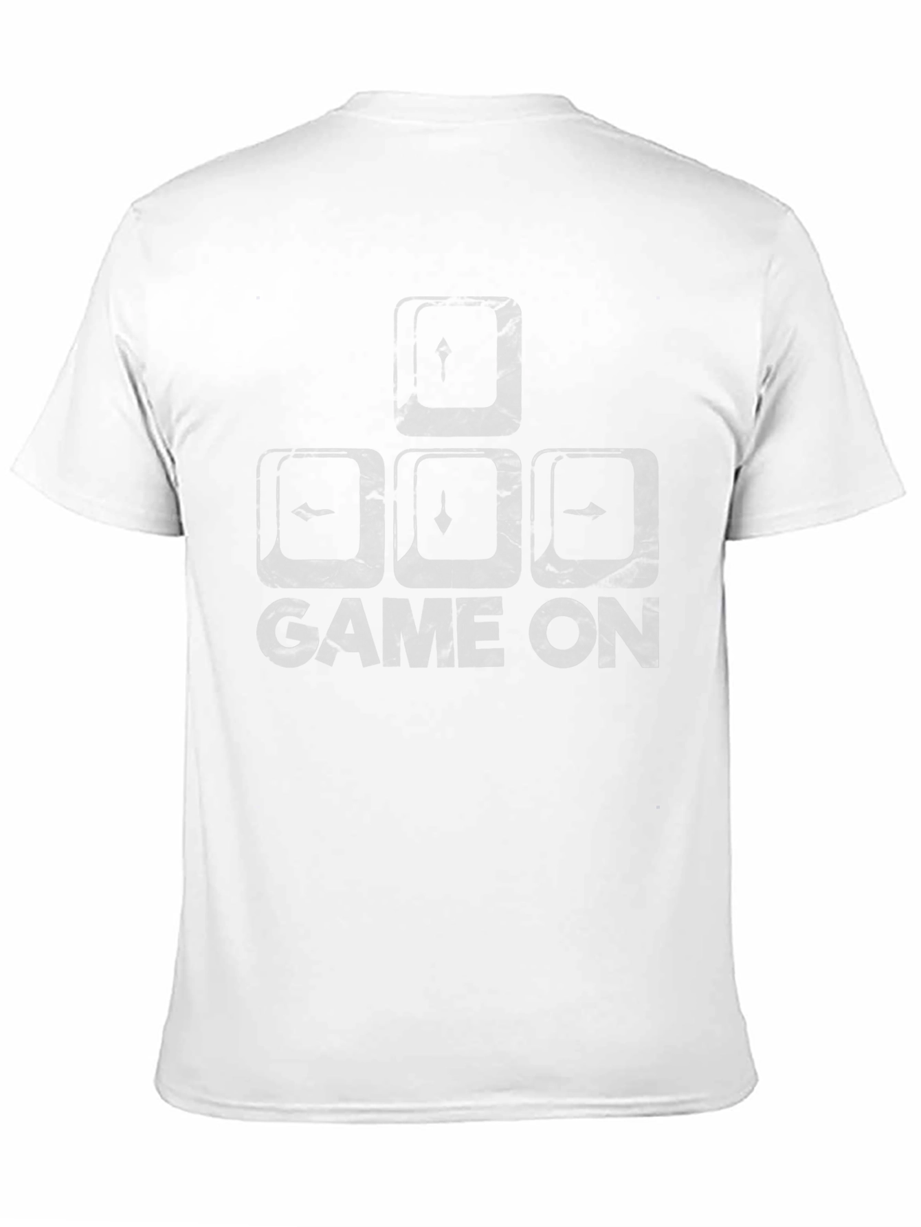 Black Game On! Gamer T-Shirt - Keyboard Key Design view 11