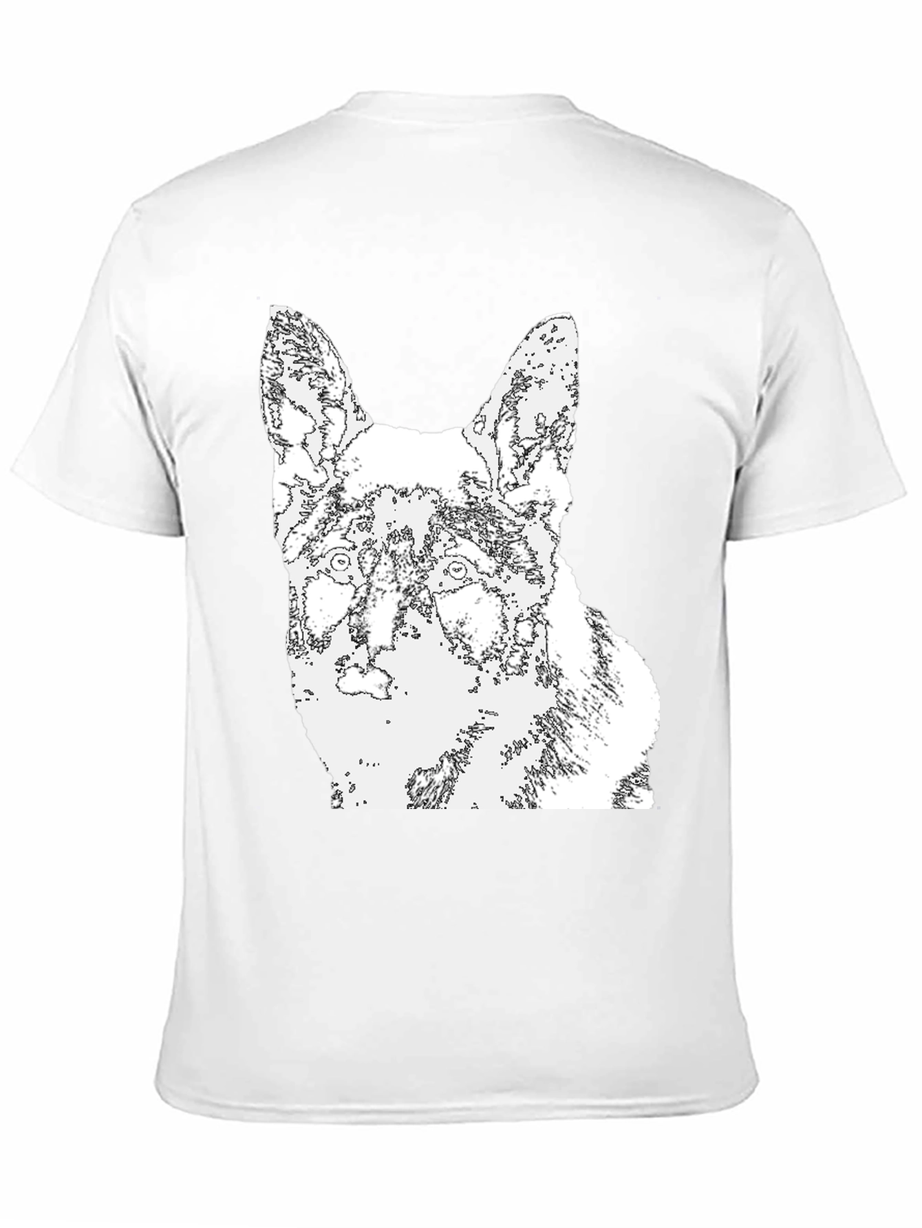 Black Dog Outline Graphic T-Shirt - Black view 11