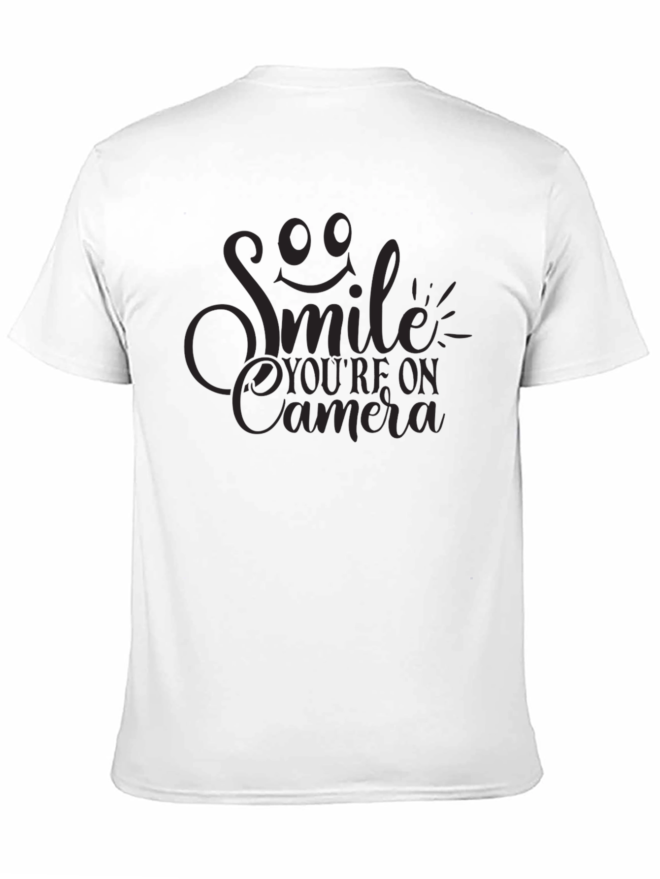 Black Smile You're On Camera Black T-Shirt view 11