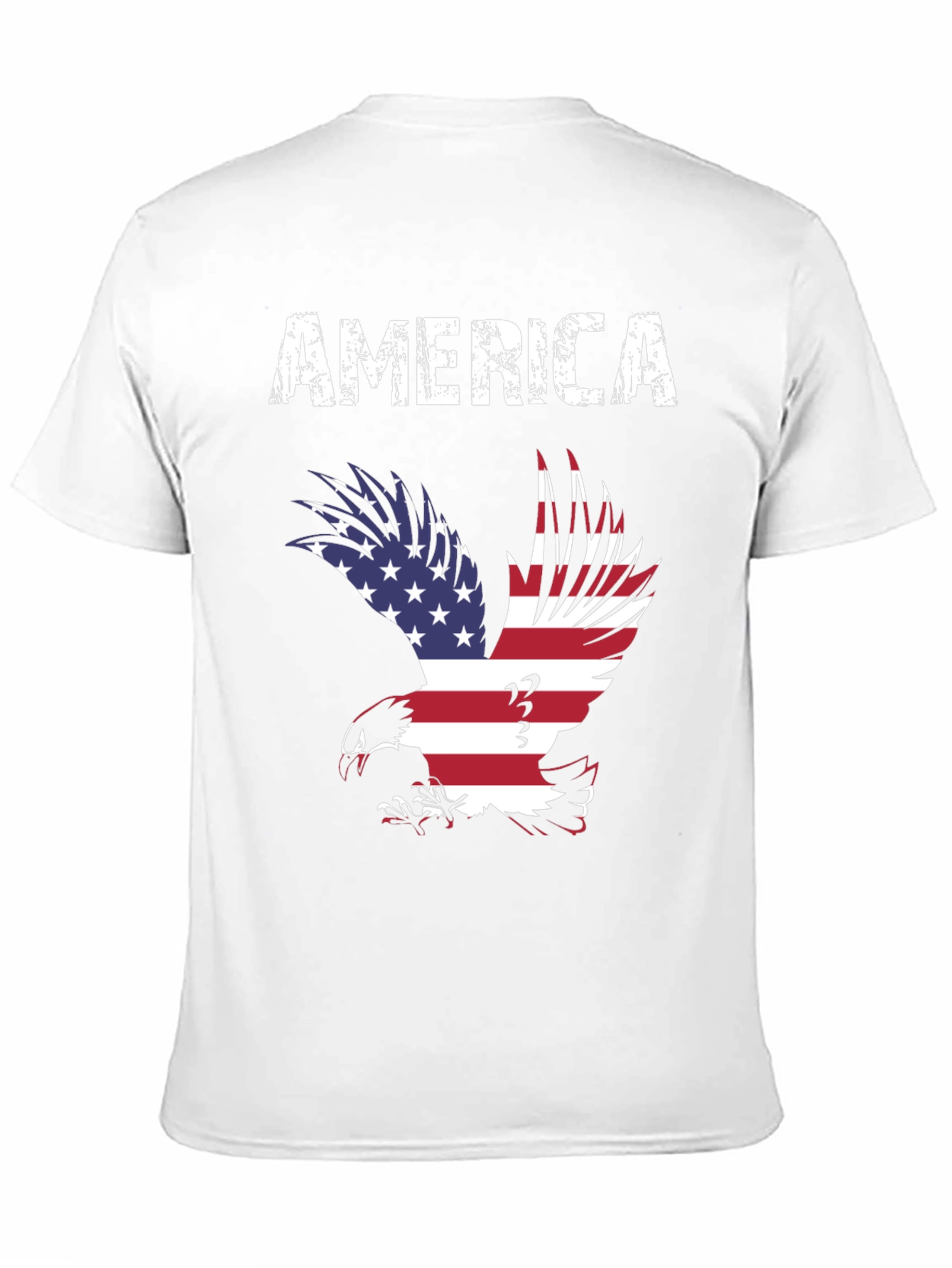 Black America Eagle Graphic Tee - Patriotic USA Flag T-Shirt view 11