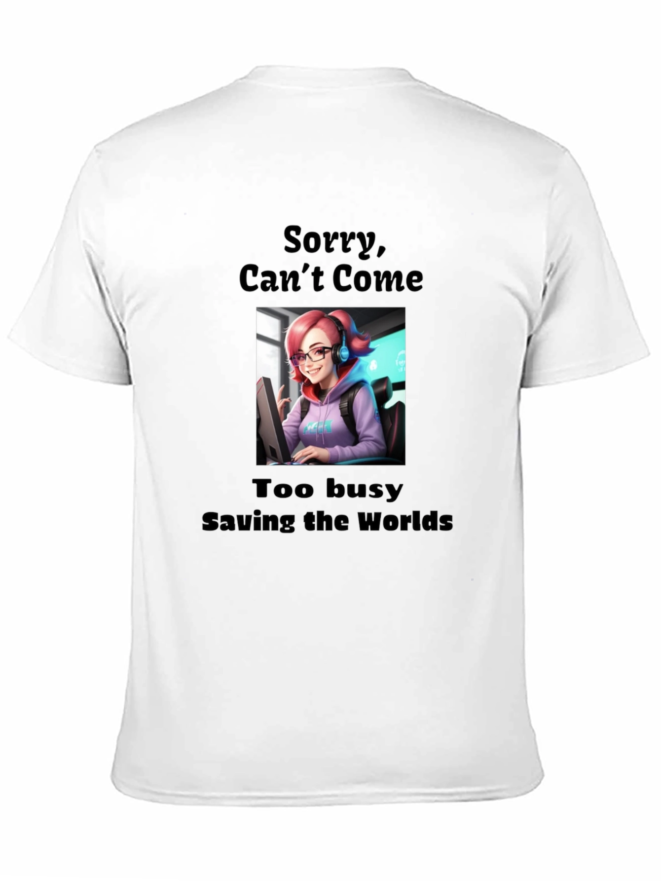 Black Gamer Girl Tee - Saving Worlds view 11