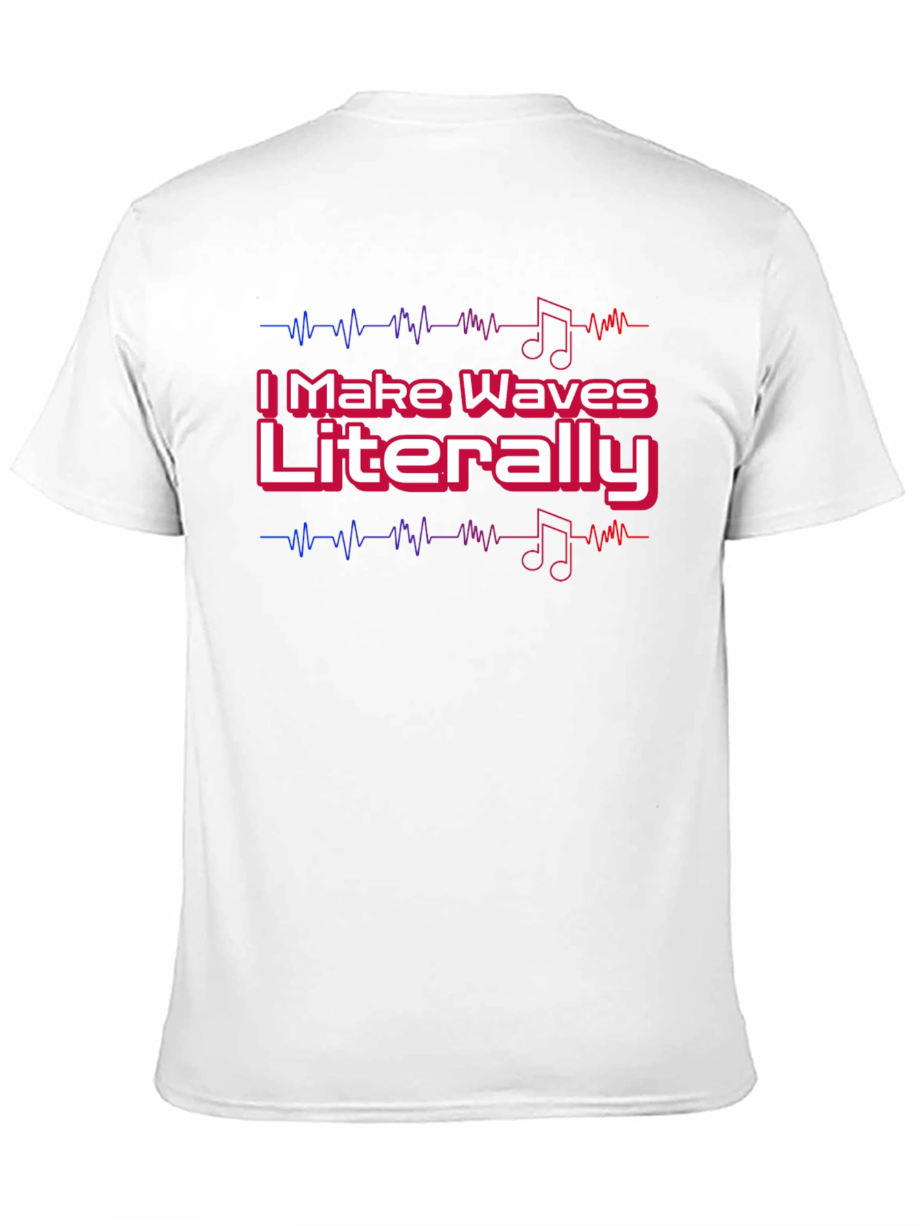 Black I Make Waves Literally Black Graphic Tee view 11