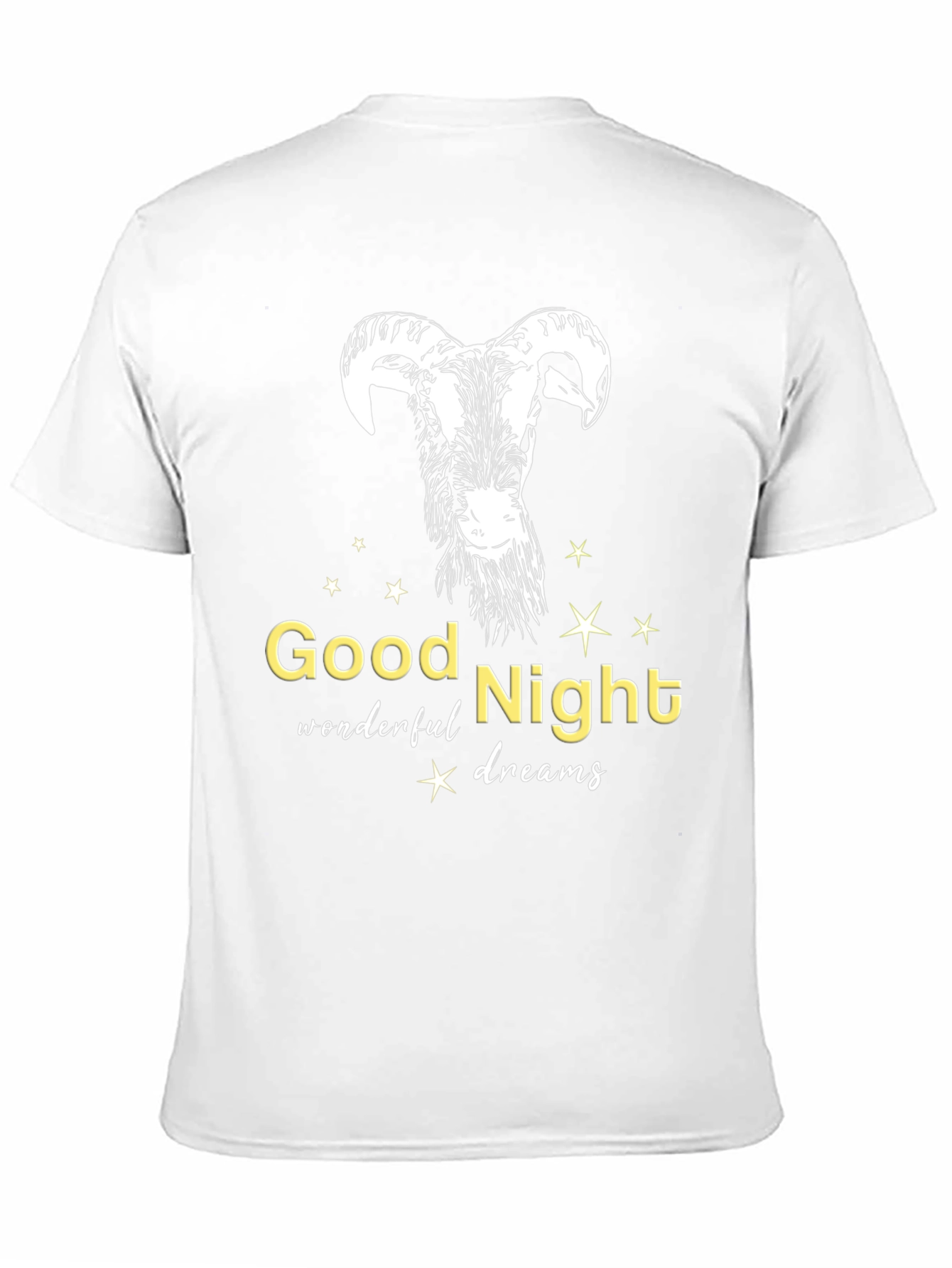 Black Good Night Dreams Goat T-Shirt view 11