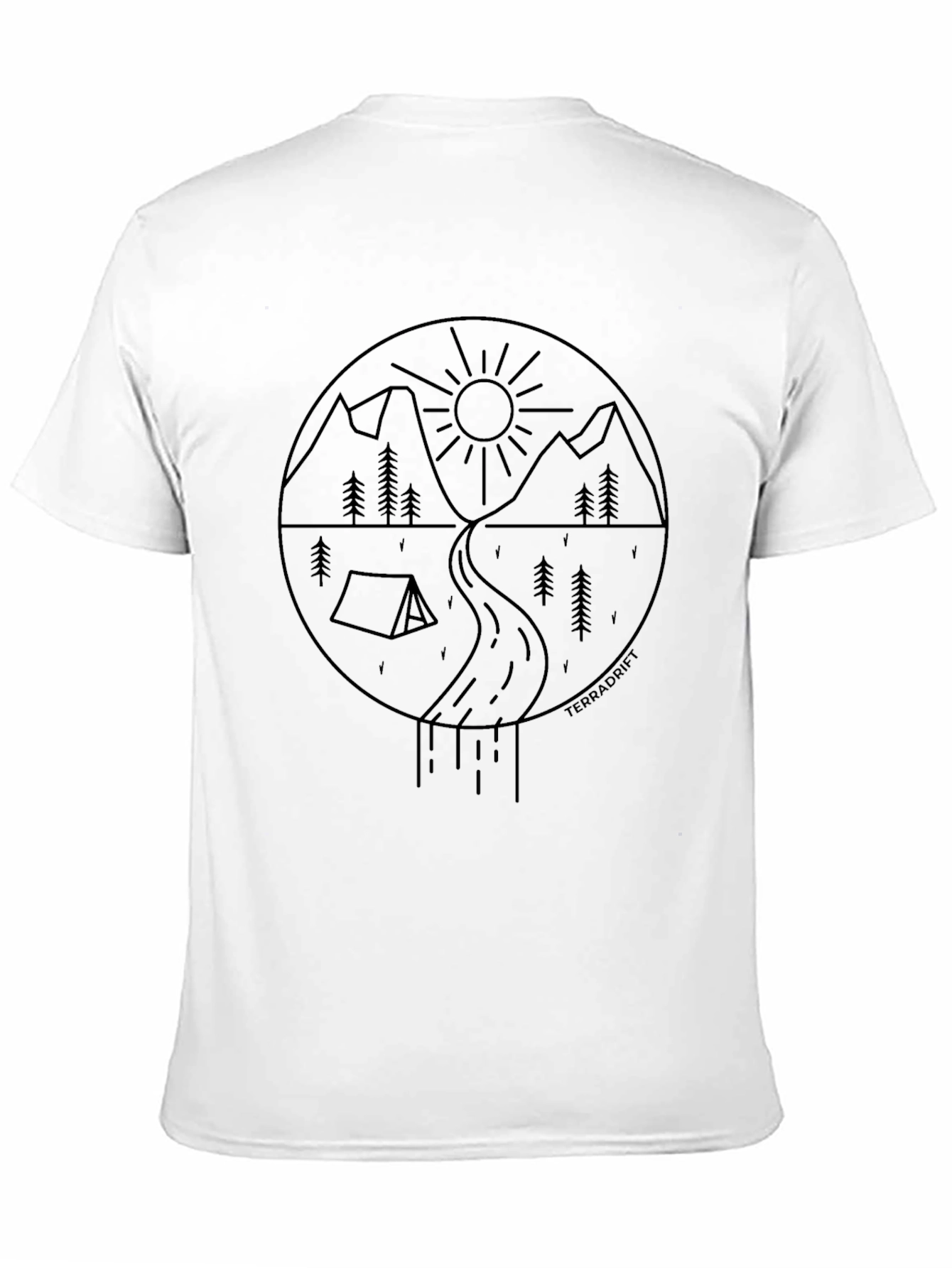 Black Nature Design Graphic Tee view 11