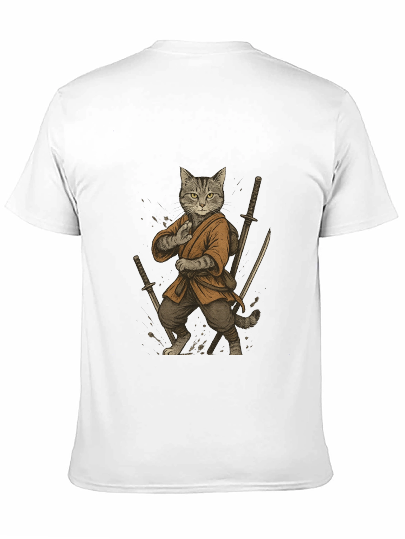 Black Ninja Cat Graphic T-Shirt view 11