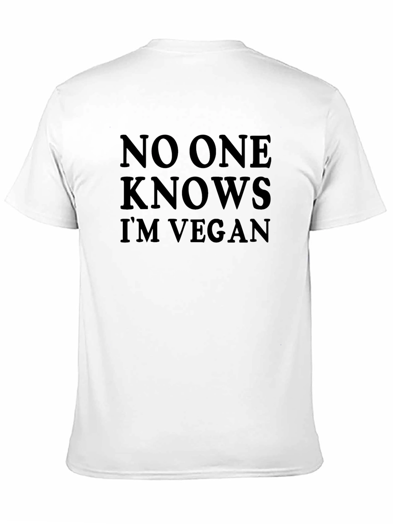 Black Vegan Secret T-Shirt - No One Knows I'm Vegan Tee view 11