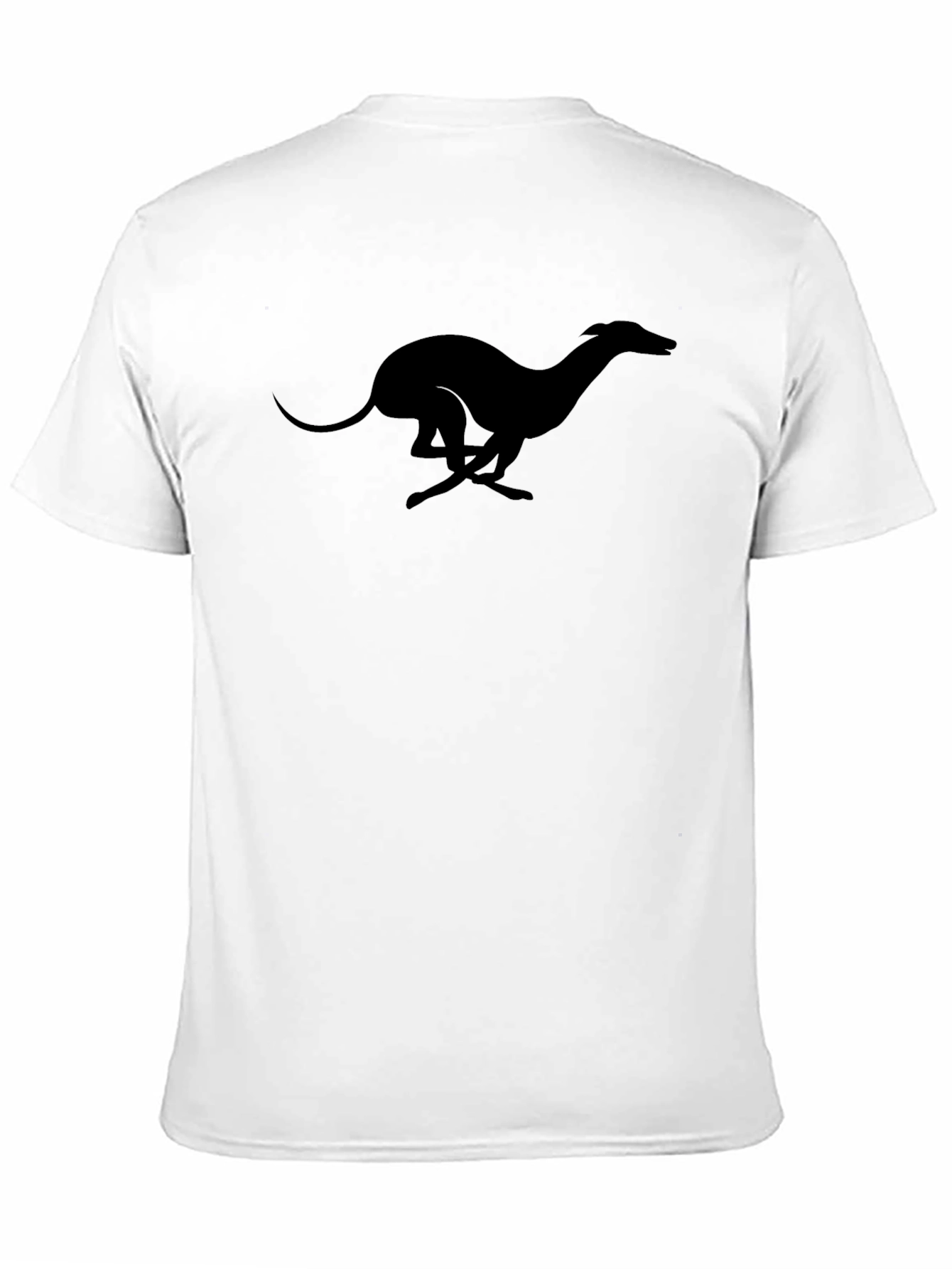Sleek Greyhound Silhouette Black T-Shirt - 11