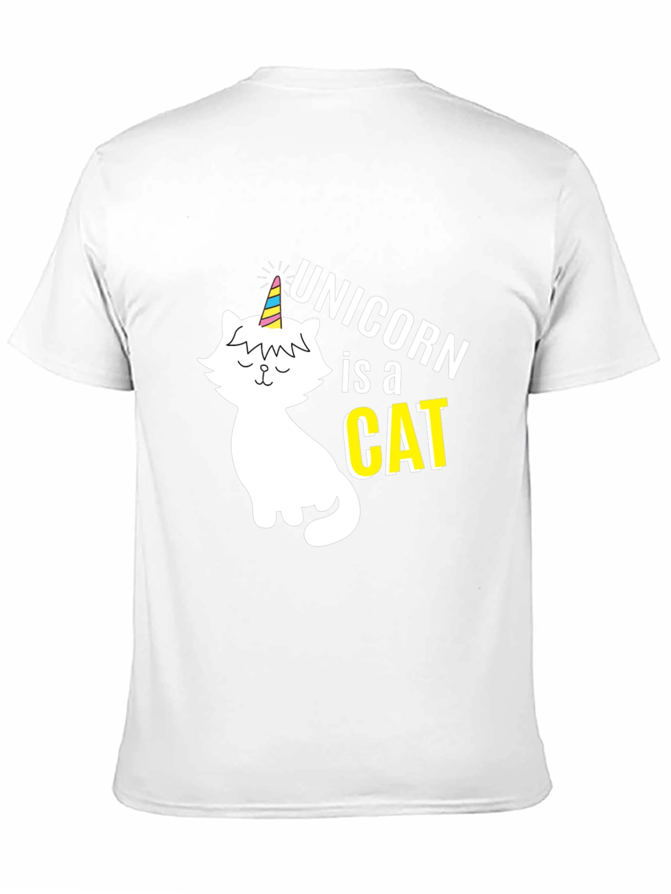 Black Unicorn Cat Graphic T-Shirt - Men's Black Tee view 11