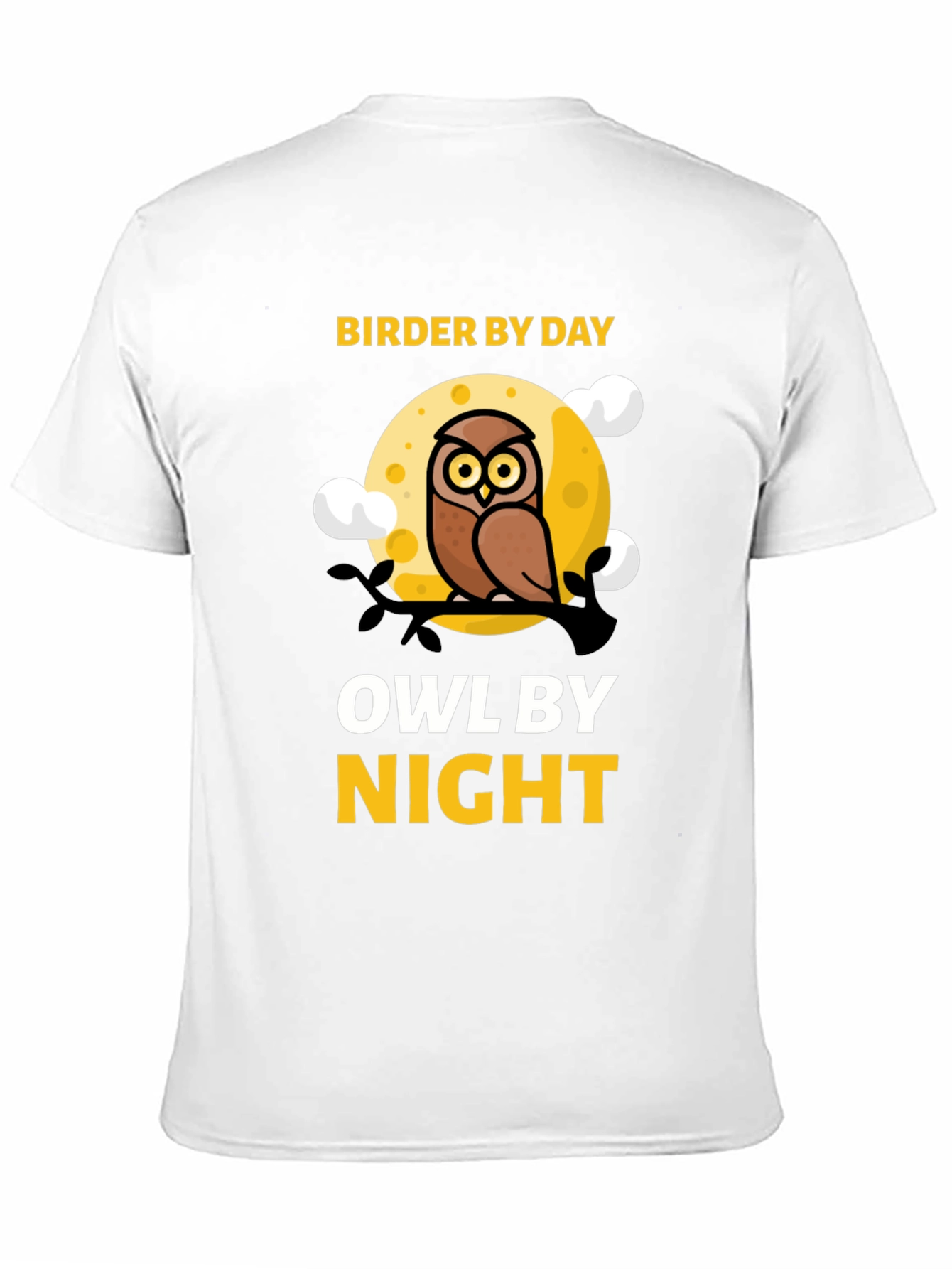 Black Birder By Day Owl By Night Graphic Tee view 11