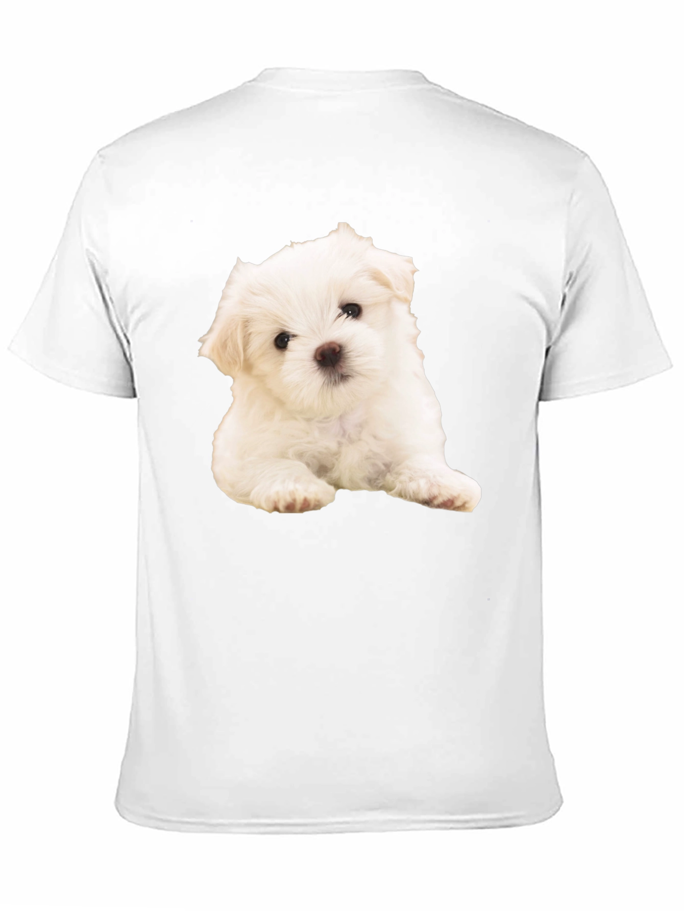 Cute Dog Graphic Black T-Shirt - 11