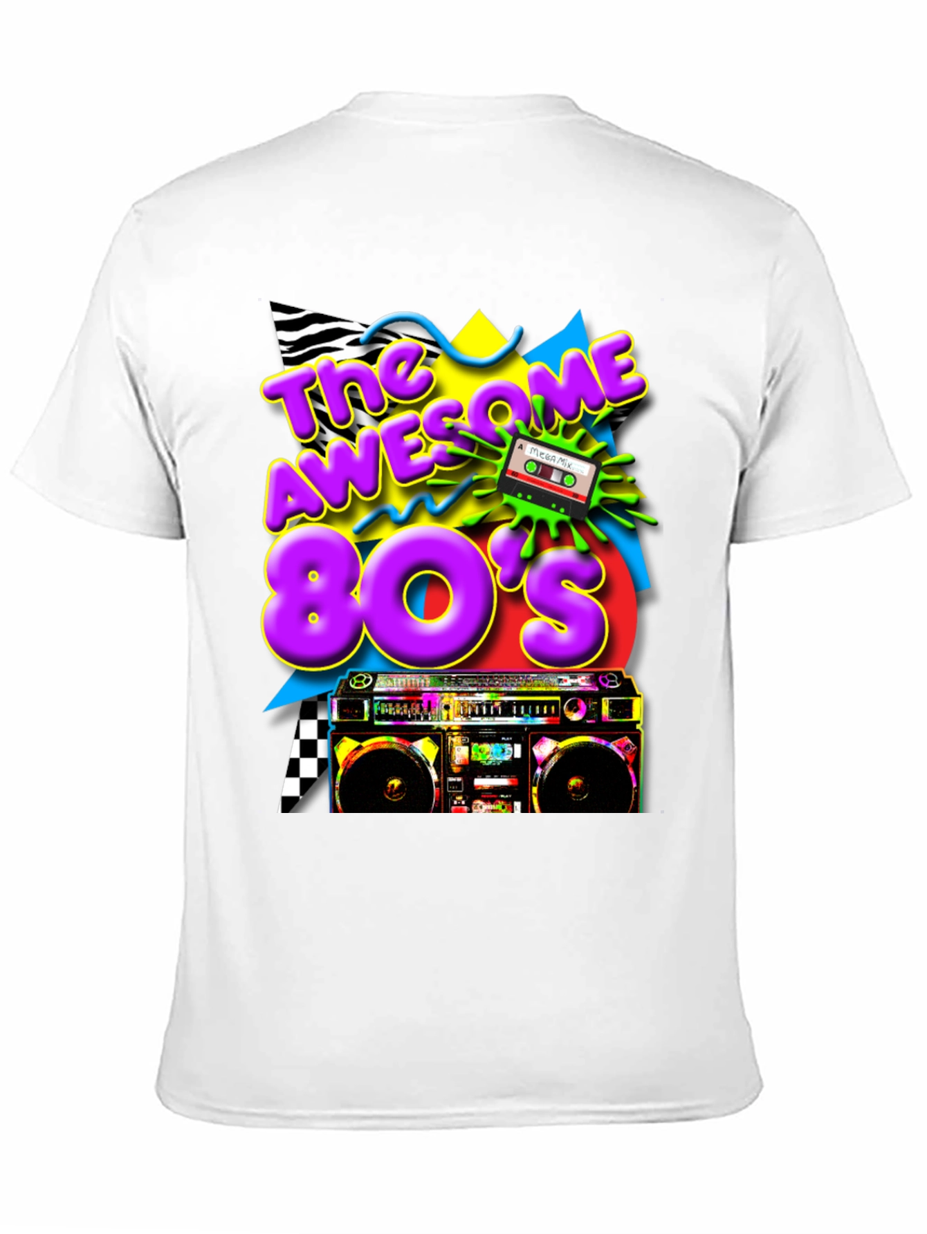 Black Awesome 80's Graphic Tee view 11