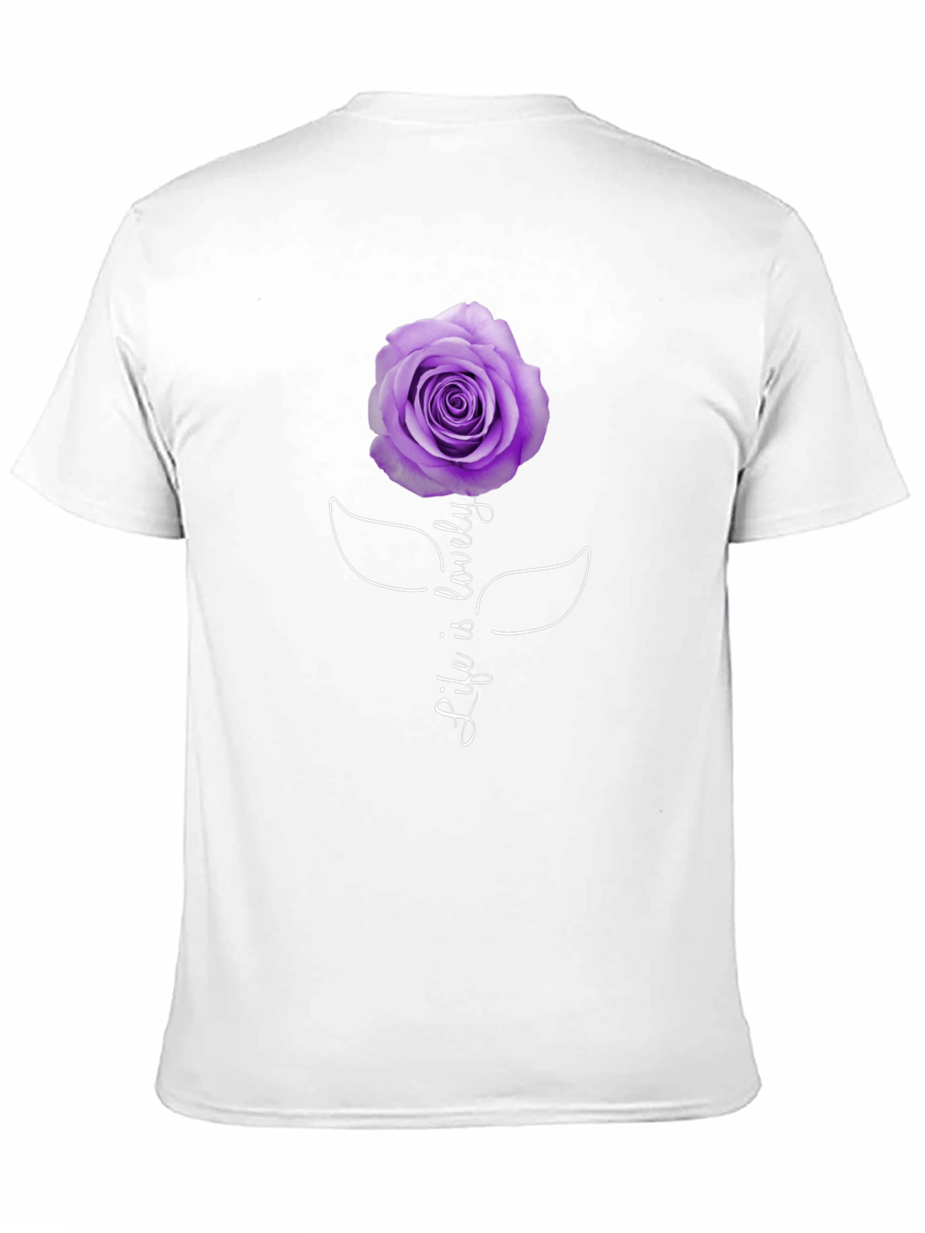 Black Life is Lovely Rose Graphic Tee - Black view 11