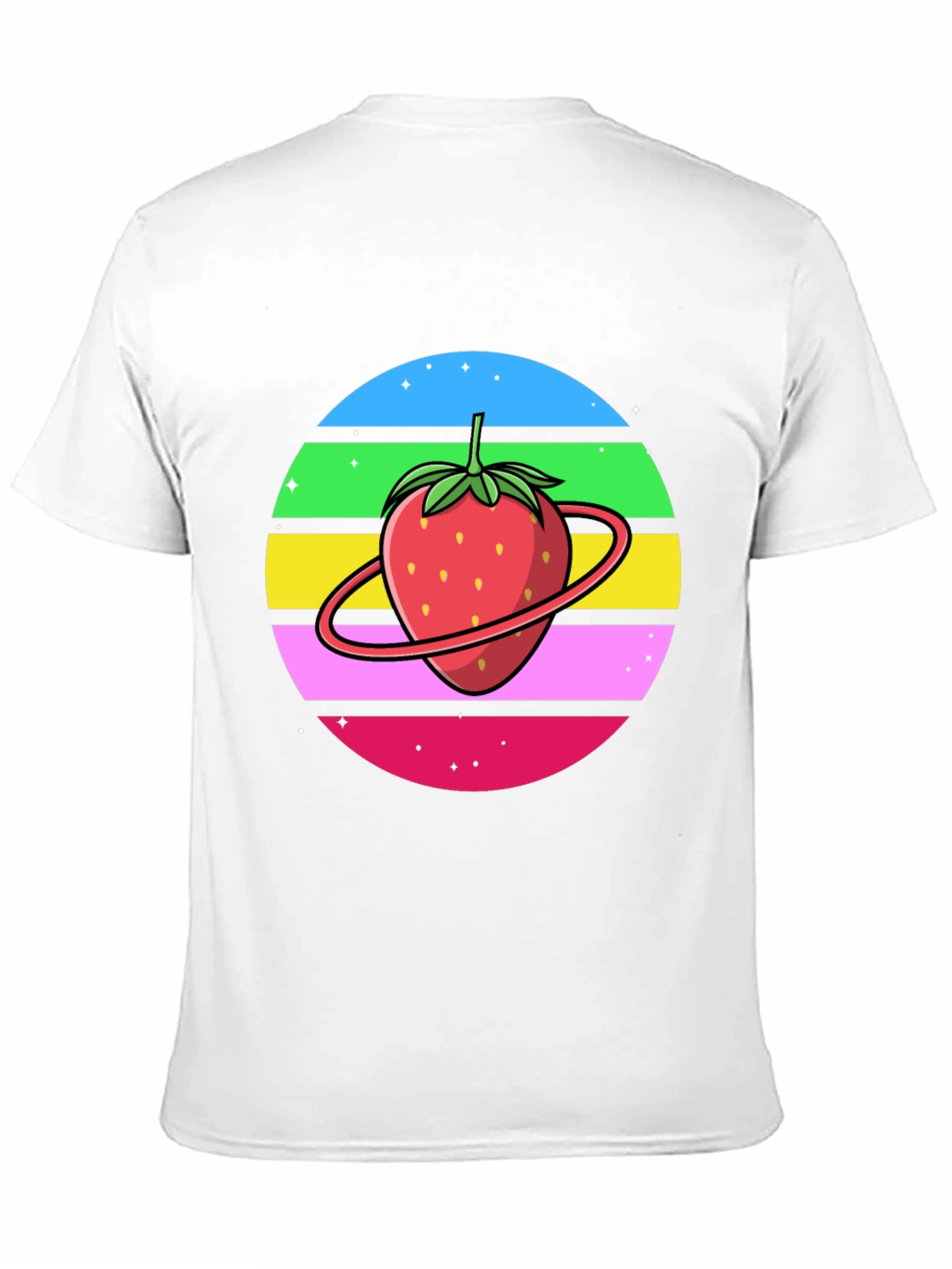 Black Strawberry Planet Graphic Tee - Black Cotton Blend view 11
