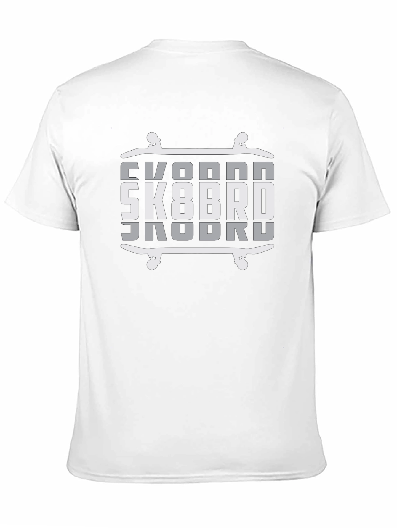 Black SK8BRD Skateboard Graphic Tee - Black Cotton Blend view 11