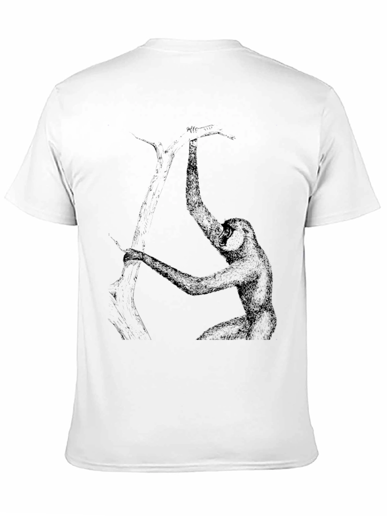 Black Gibbon Graphic Tee - Black Cotton T-Shirt view 11