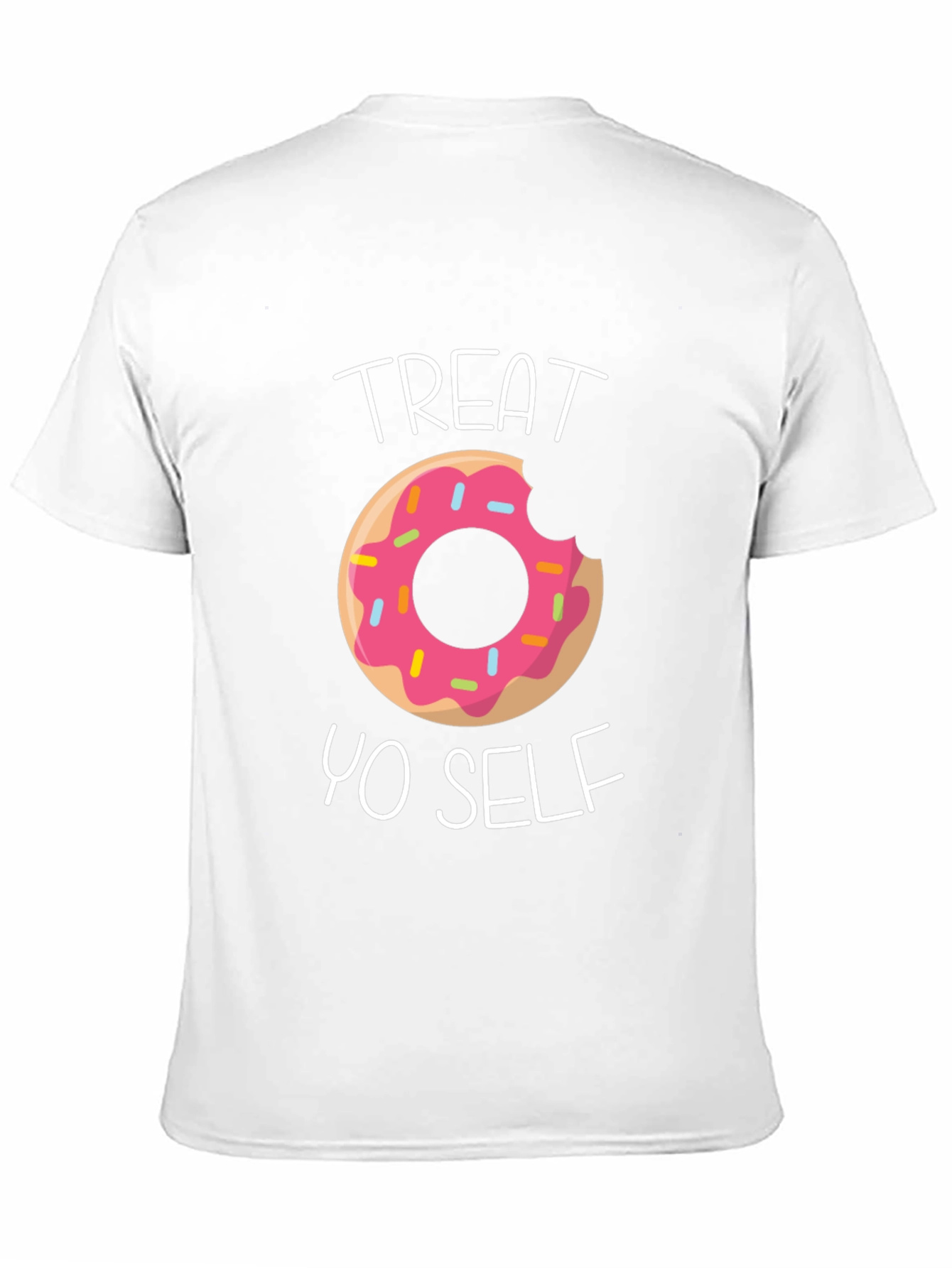 Black Treat Yo Self Donut T-Shirt - Funny Graphic Tee view 11