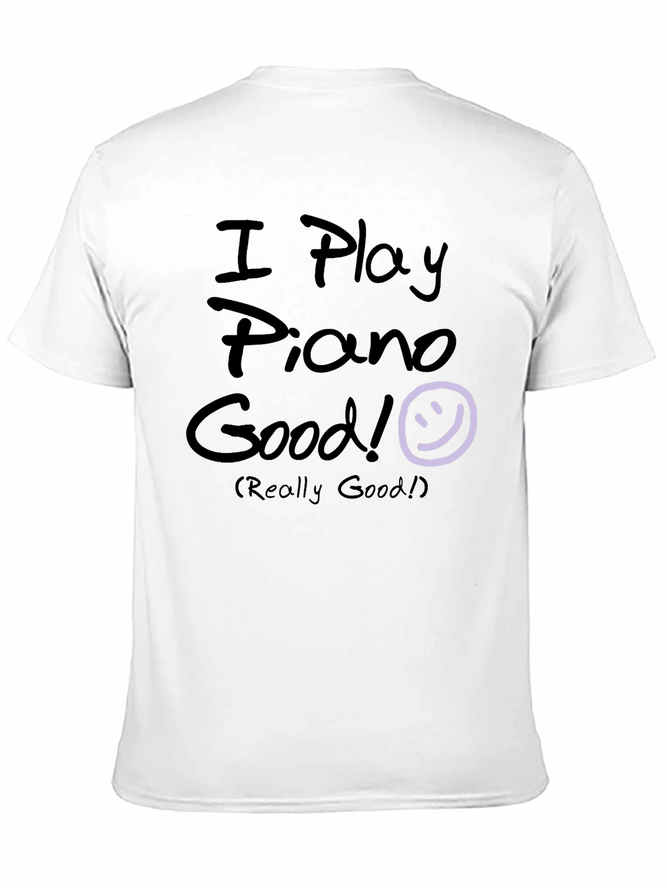 Black I Play Piano Good! Black Graphic T-Shirt view 11