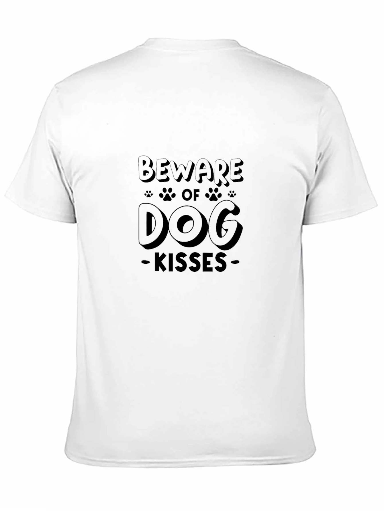 Black Beware of Dog Kisses Graphic Tee - Black view 11