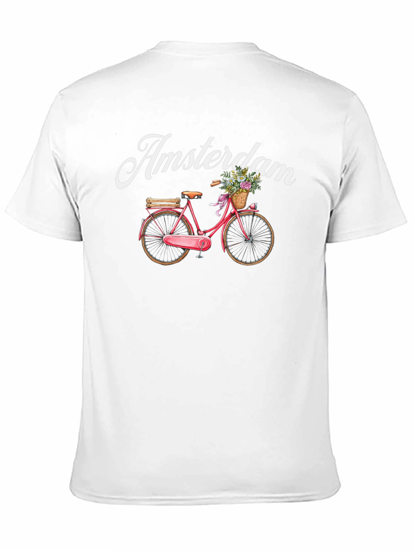 Black Amsterdam Bicycle Graphic Tee - Black view 11
