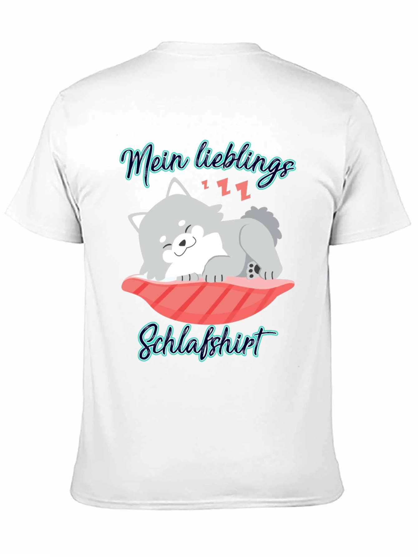 Black Cute Sleepy Puppy T-Shirt view 11