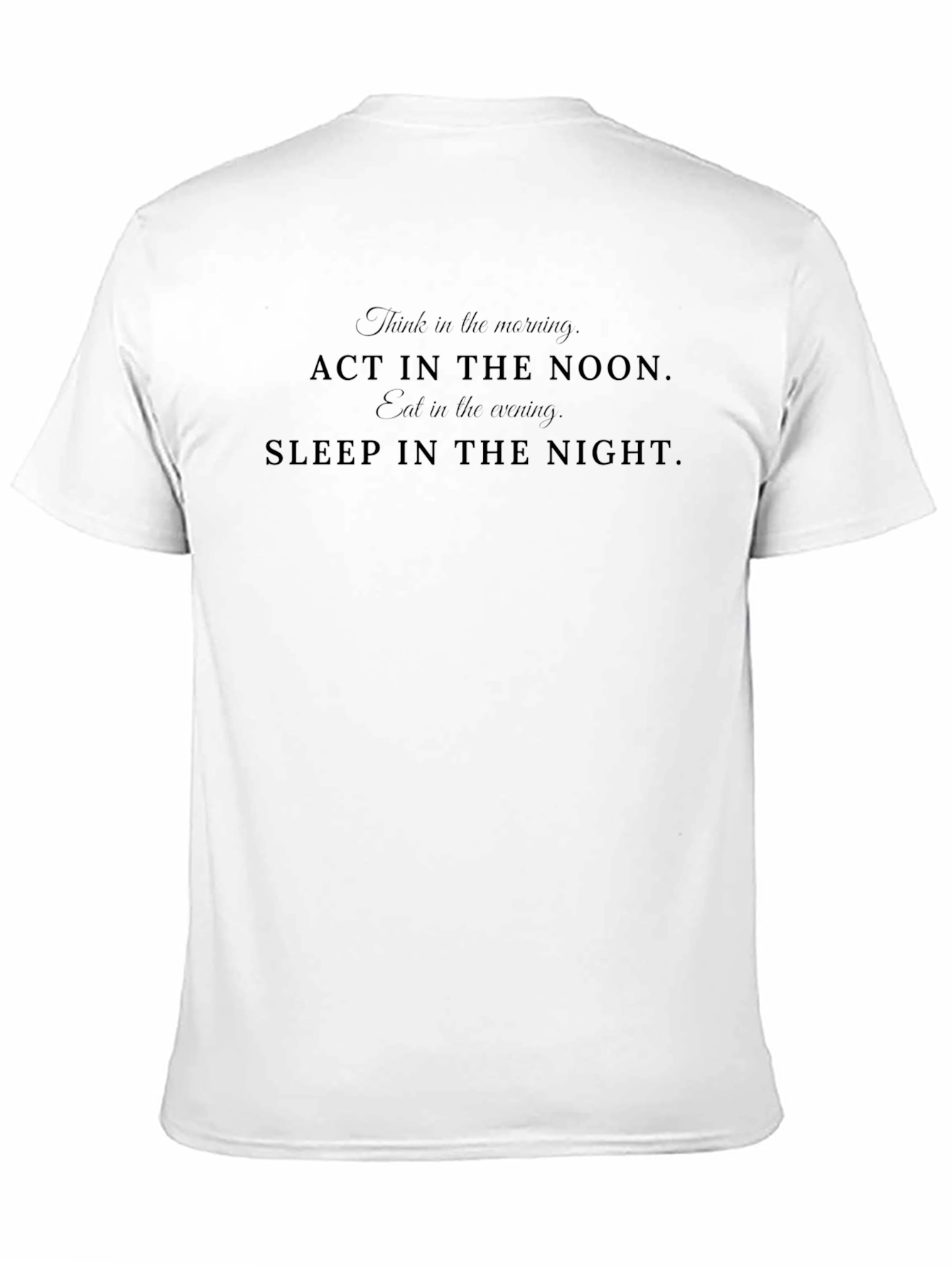 Black Think, Act, Eat, Sleep Black Graphic Tee view 11
