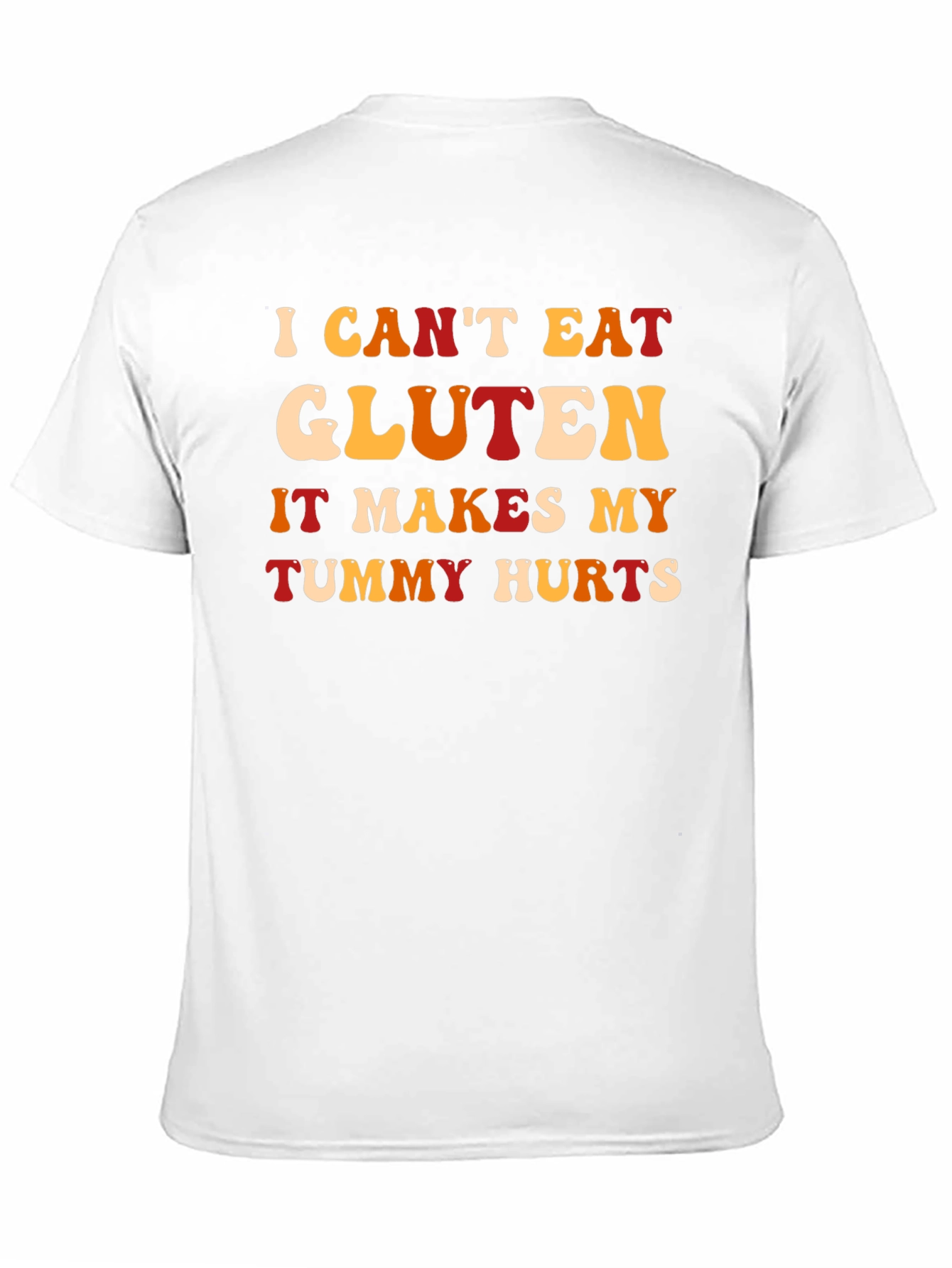 Black I Can't Eat Gluten T-Shirt Funny Food Allergy Tee view 11